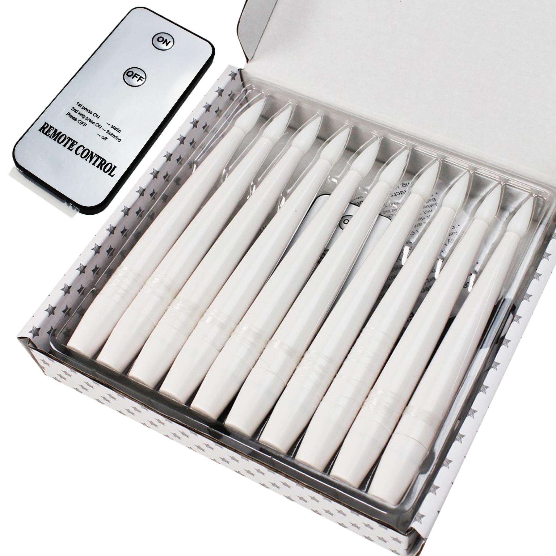 10 Floating White Candles Battery Operated Warm White Lights Christmas Decoration