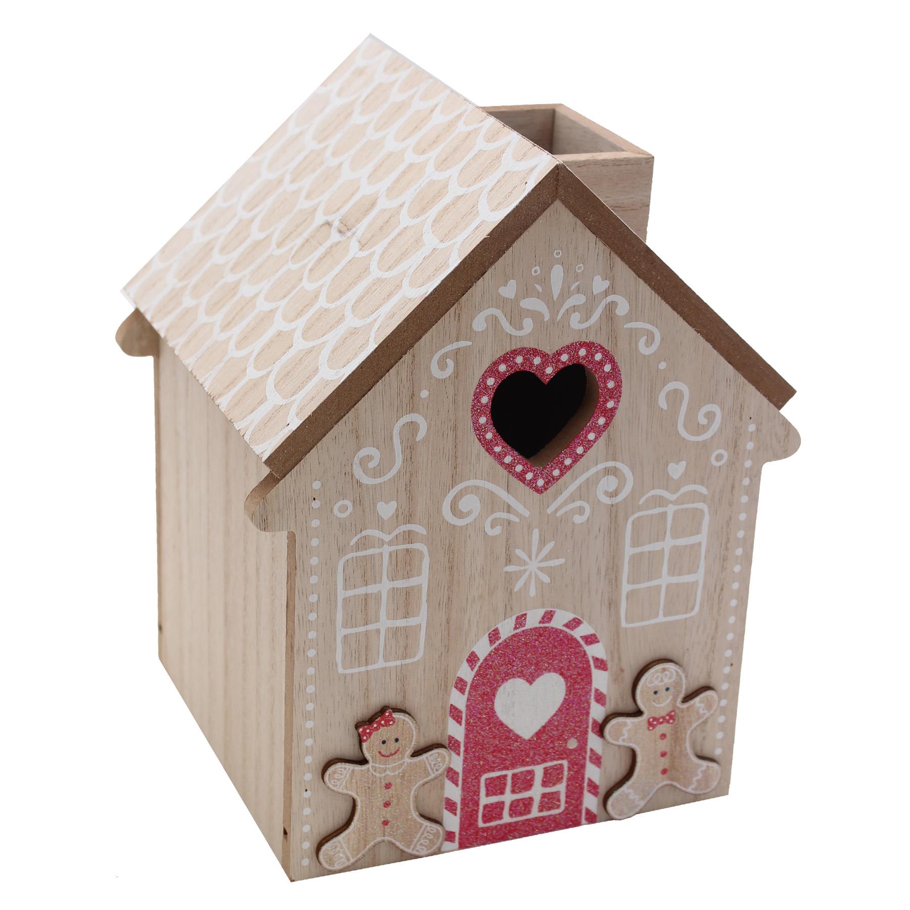 Christmas Decorations Tissue Box Gingerbread Wooden 22.5cm x 18cm