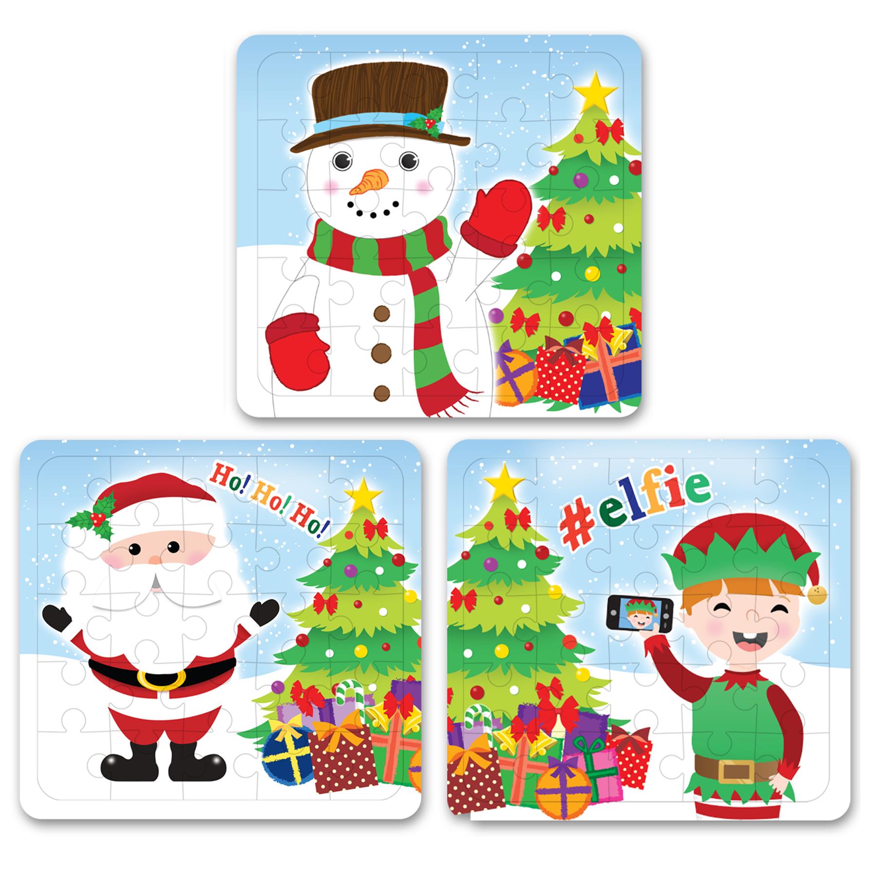 Christmas Children's Party Loot Bag / Pinata / Stocking Fillers - 12 x Mini Puzzles