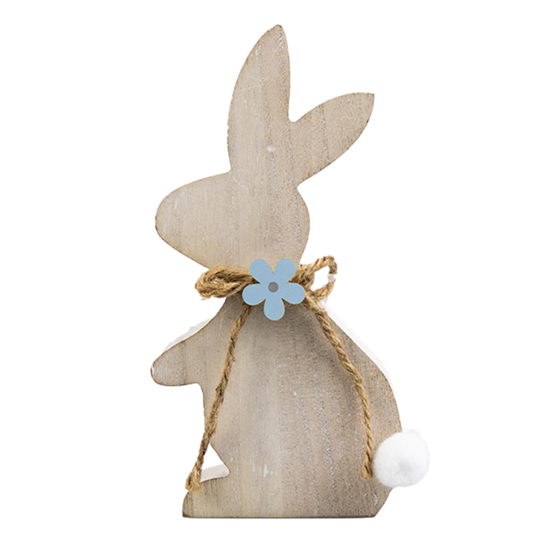 Easter Bunny Ornament with Flower Art Deco Decoration Random Colour
