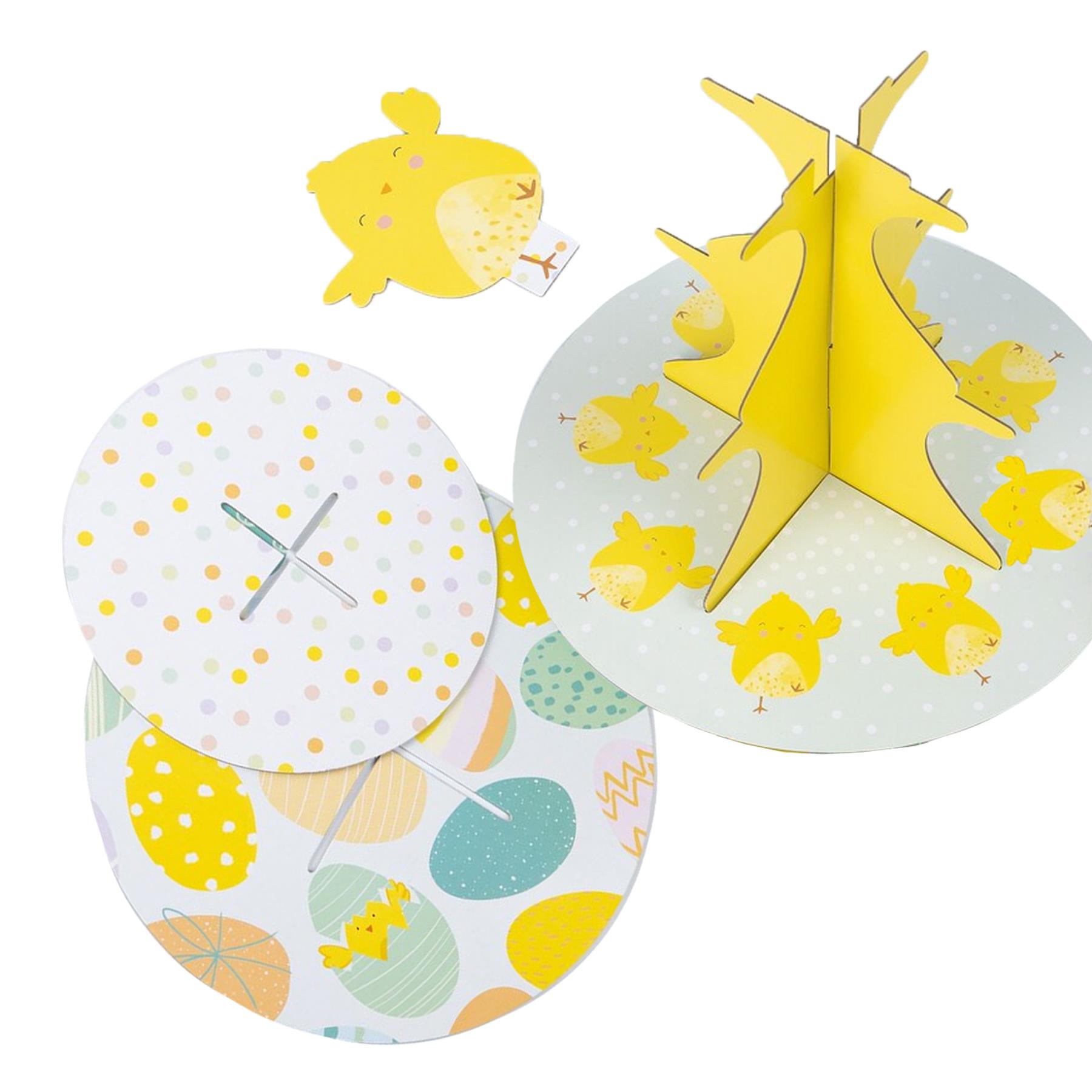 Easter 3 Tier Egg / Cupcake Stand with Chick Topper