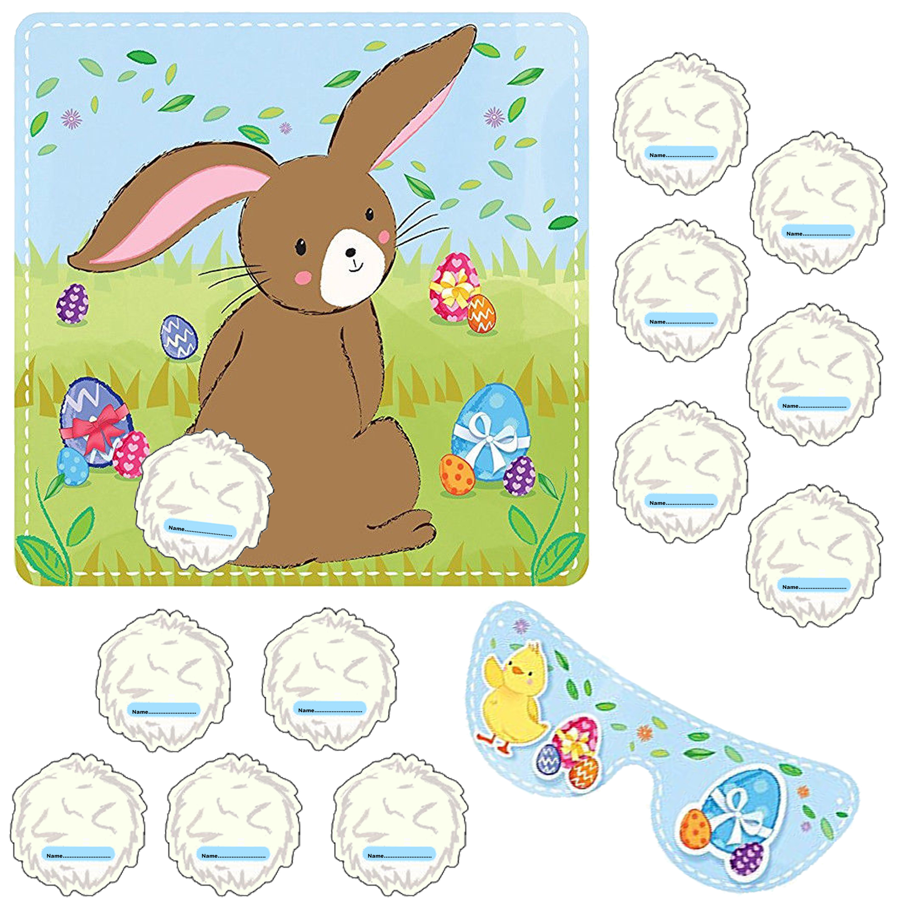 Easter Stick the tail on the Bunny Game Children Activities