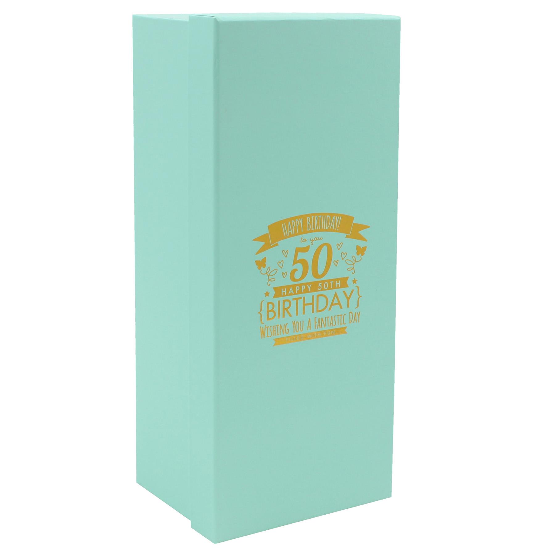 image416998499.jpg 50th Birthday Wine Glass Vintage Signography Design in Gift Box