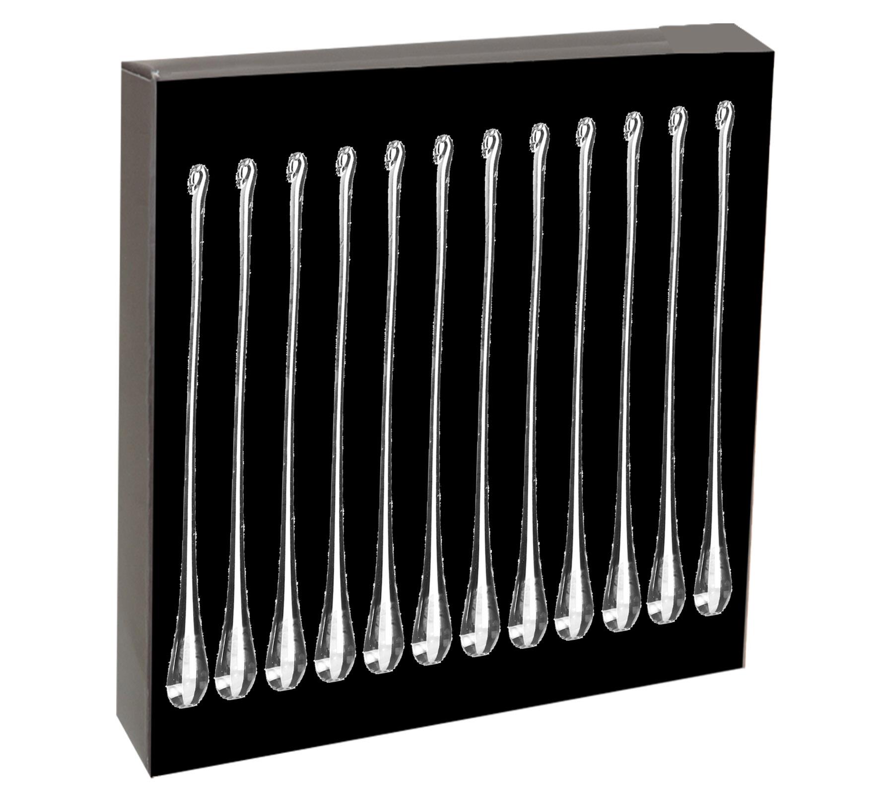 Christmas Tree Decoration 12 Pack Glass Plain Water Drops