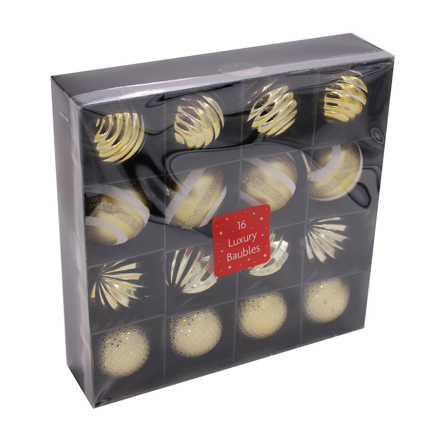 image428854676-2.jpg 16 Pack 60mm Luxury Baubles Christmas Tree Decoration - Gold