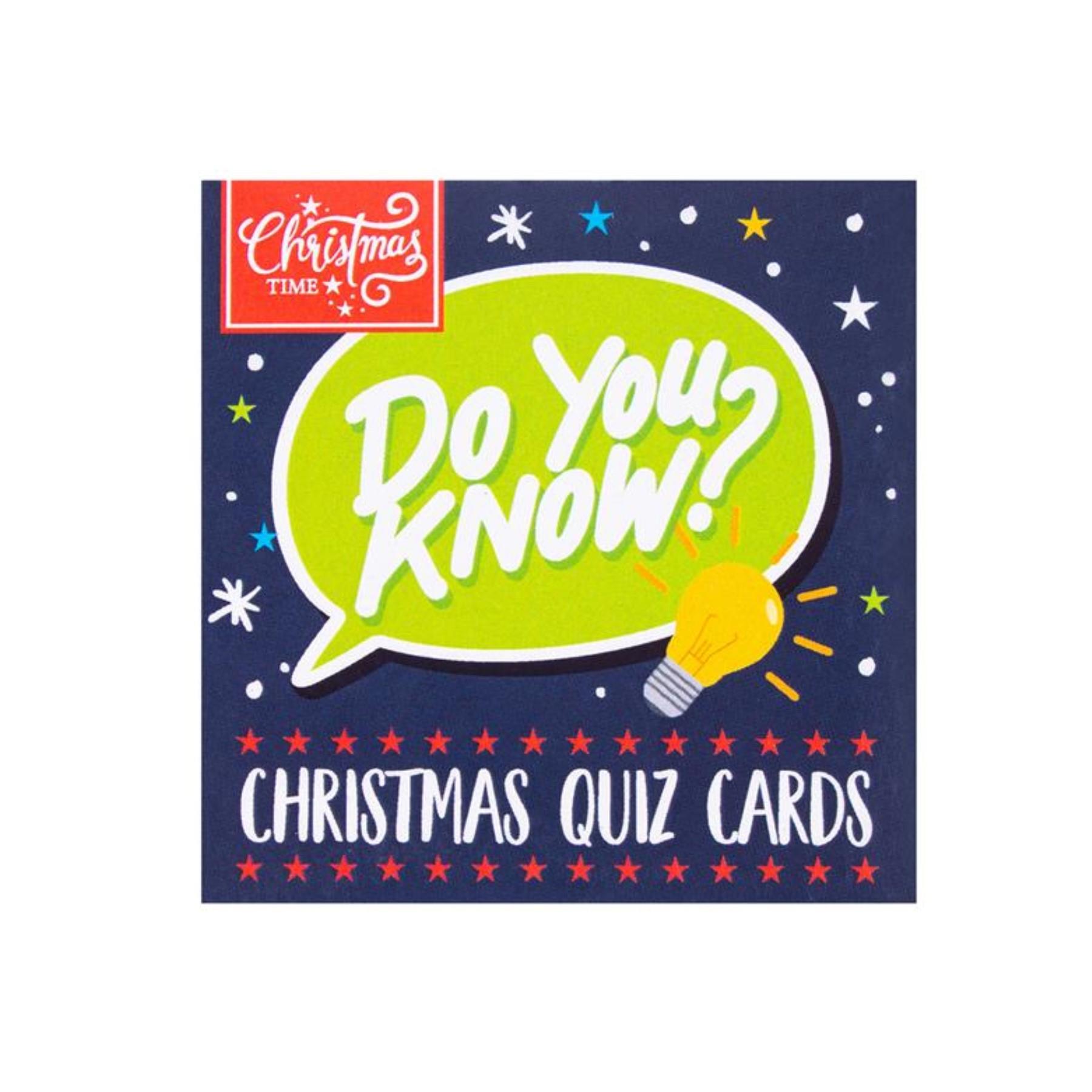 Christmas Novelty Quiz Cards Table Game - Pack of 50