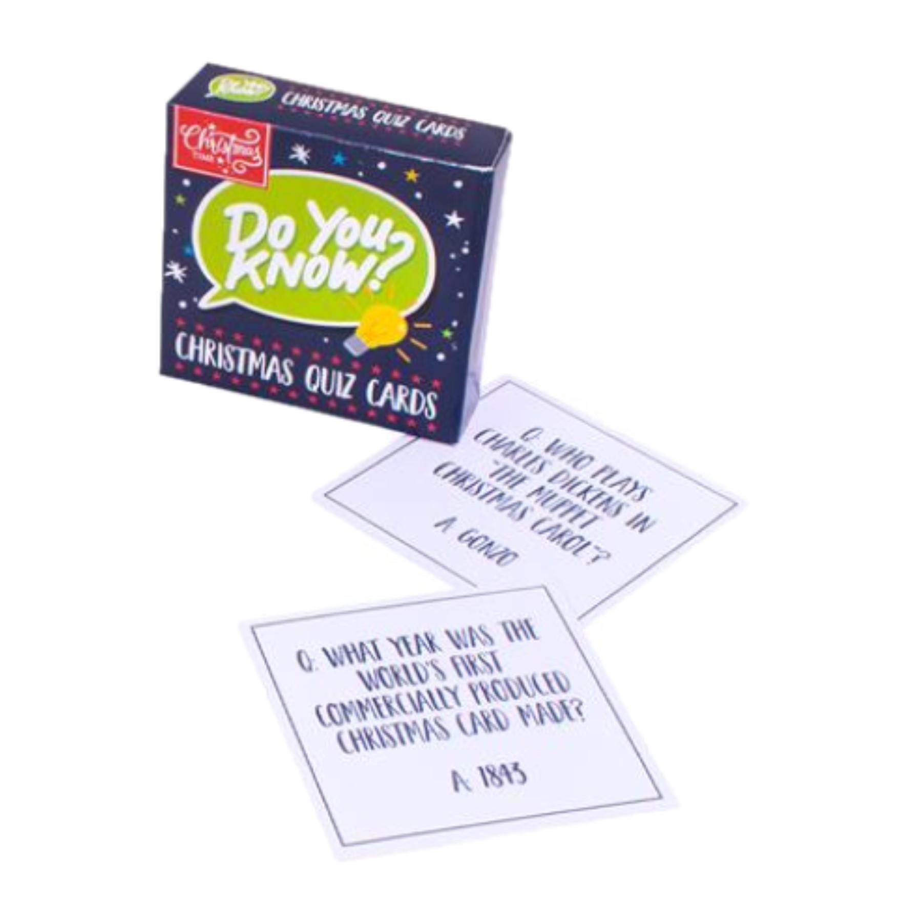 Christmas Novelty Quiz Cards Table Game - Pack of 50