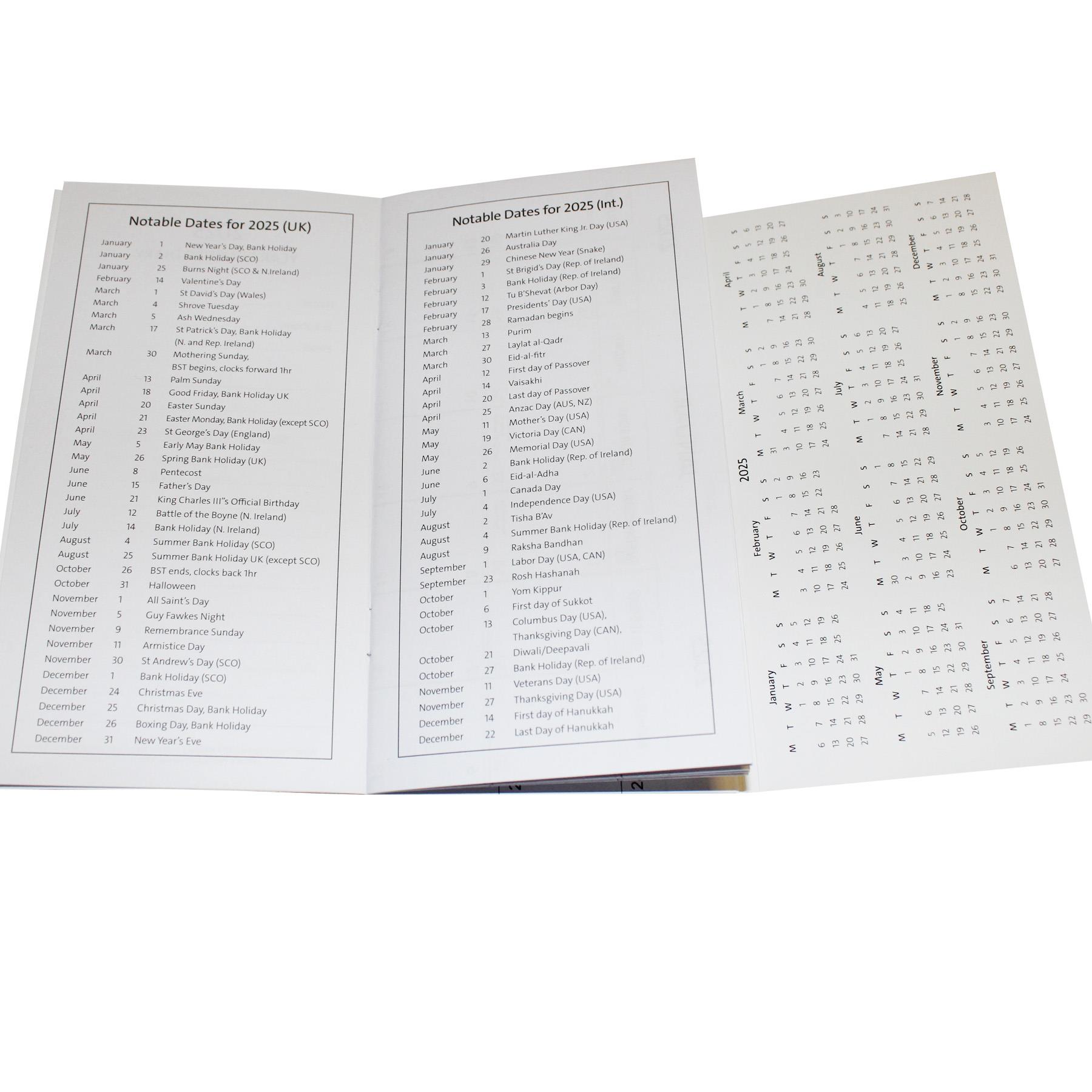 2025 Slimline Year Planner Month To View Diary - Paws for Thought