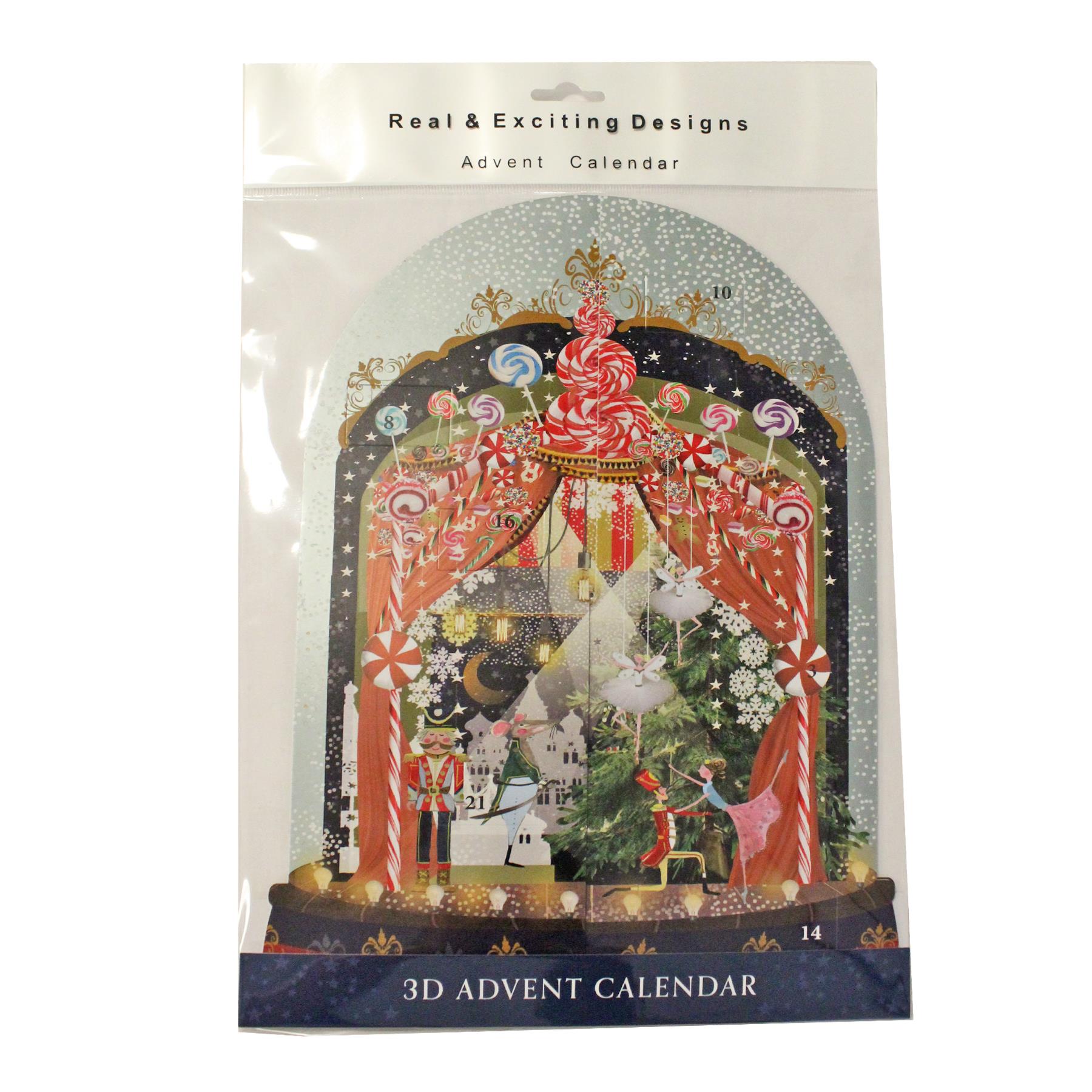3D Christmas Advent Calendar with 24 Windows - The Nutcracker Ballet