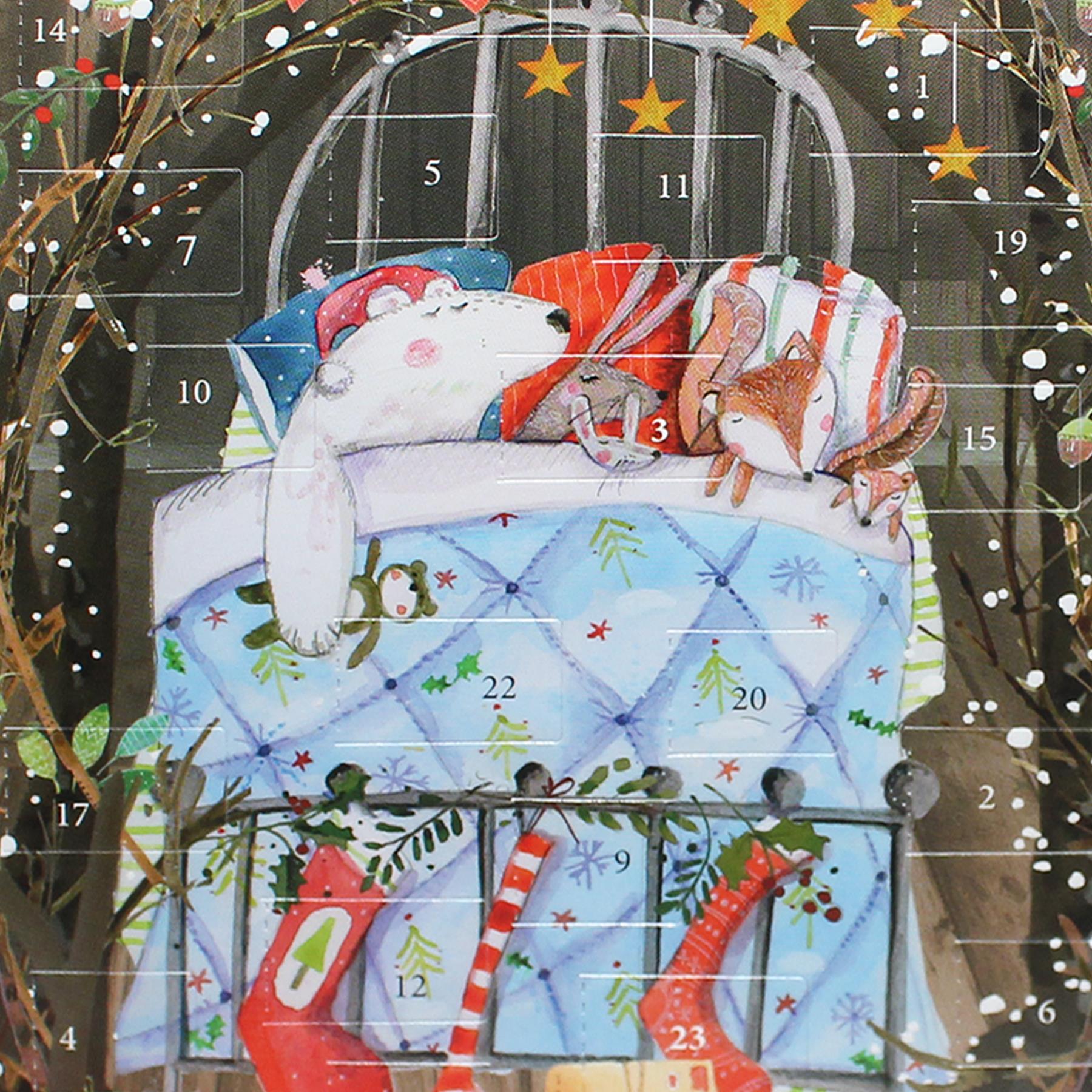 Christmas Card Advent Calendar with Red Envelope - Night Before Christmas