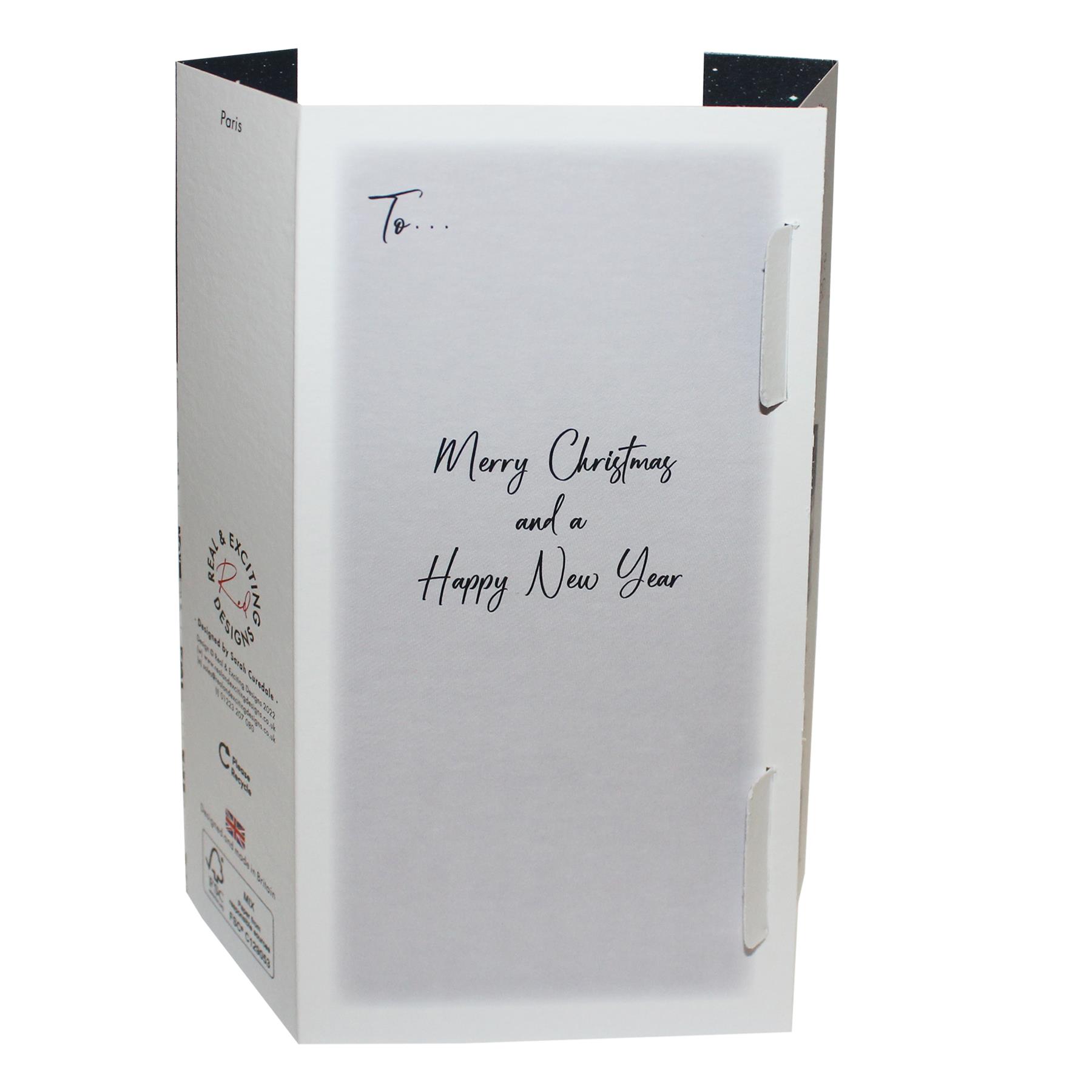 Christmas Card 3D Expanding Greeting Card - Paris