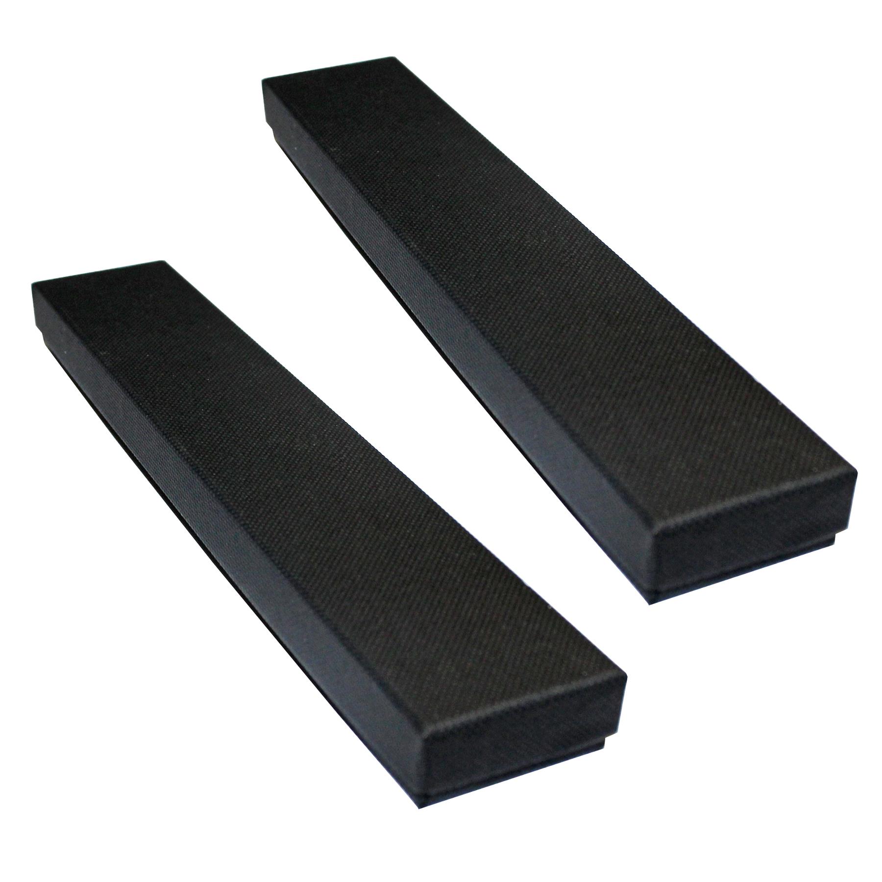 Pack of 2 Jewellery Boxes - Necklace, Earring, Bracelet - Black 21cm x 4cm