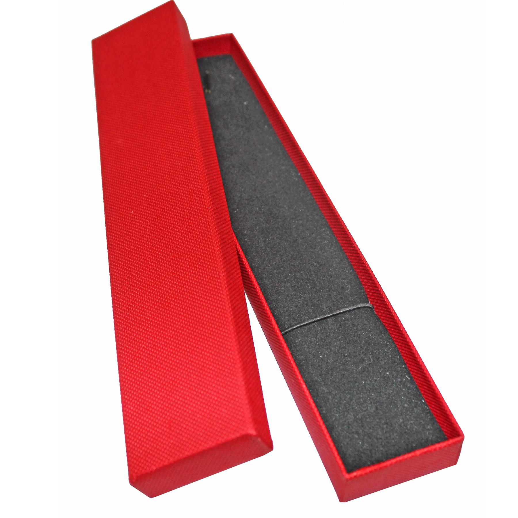 Pack of 2 Jewellery Boxes - Necklace, Earring, Bracelet - Red 21cm x 4cm