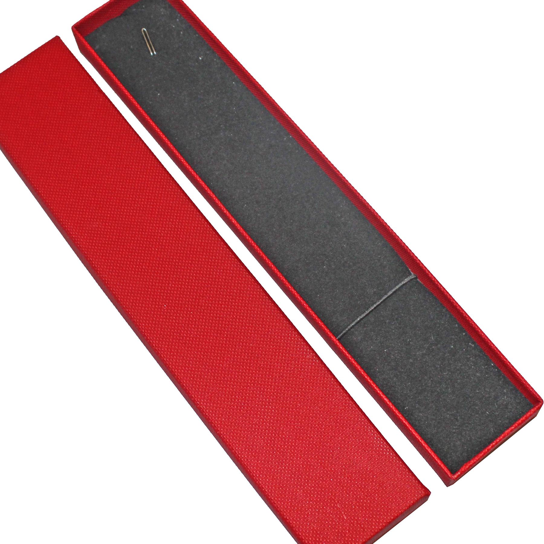 Pack of 2 Jewellery Boxes - Necklace, Earring, Bracelet - Red 21cm x 4cm