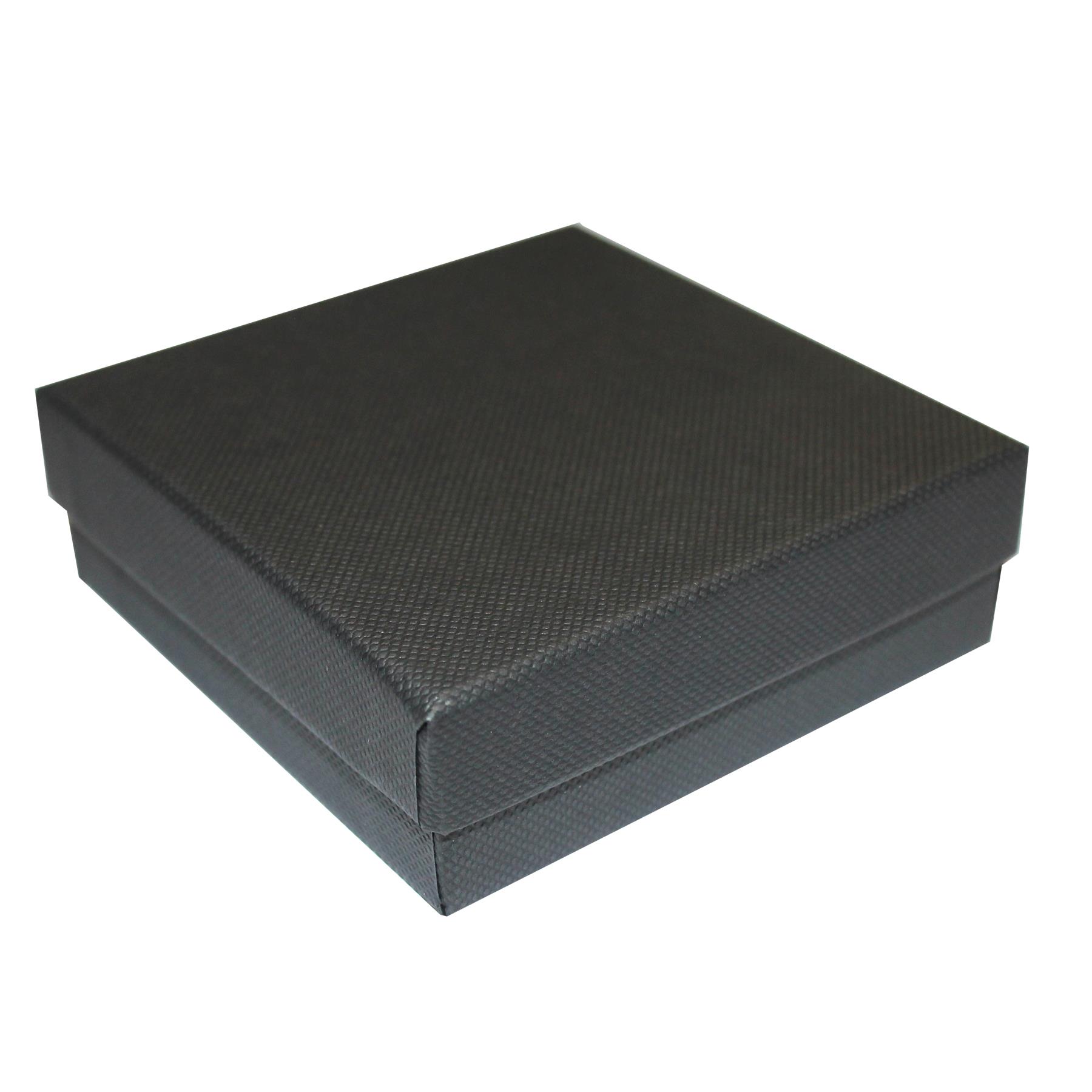 Pack of 2 Jewellery Boxes - Necklace, Earring, Bracelet - Black 9cm x 9cm x 2cm