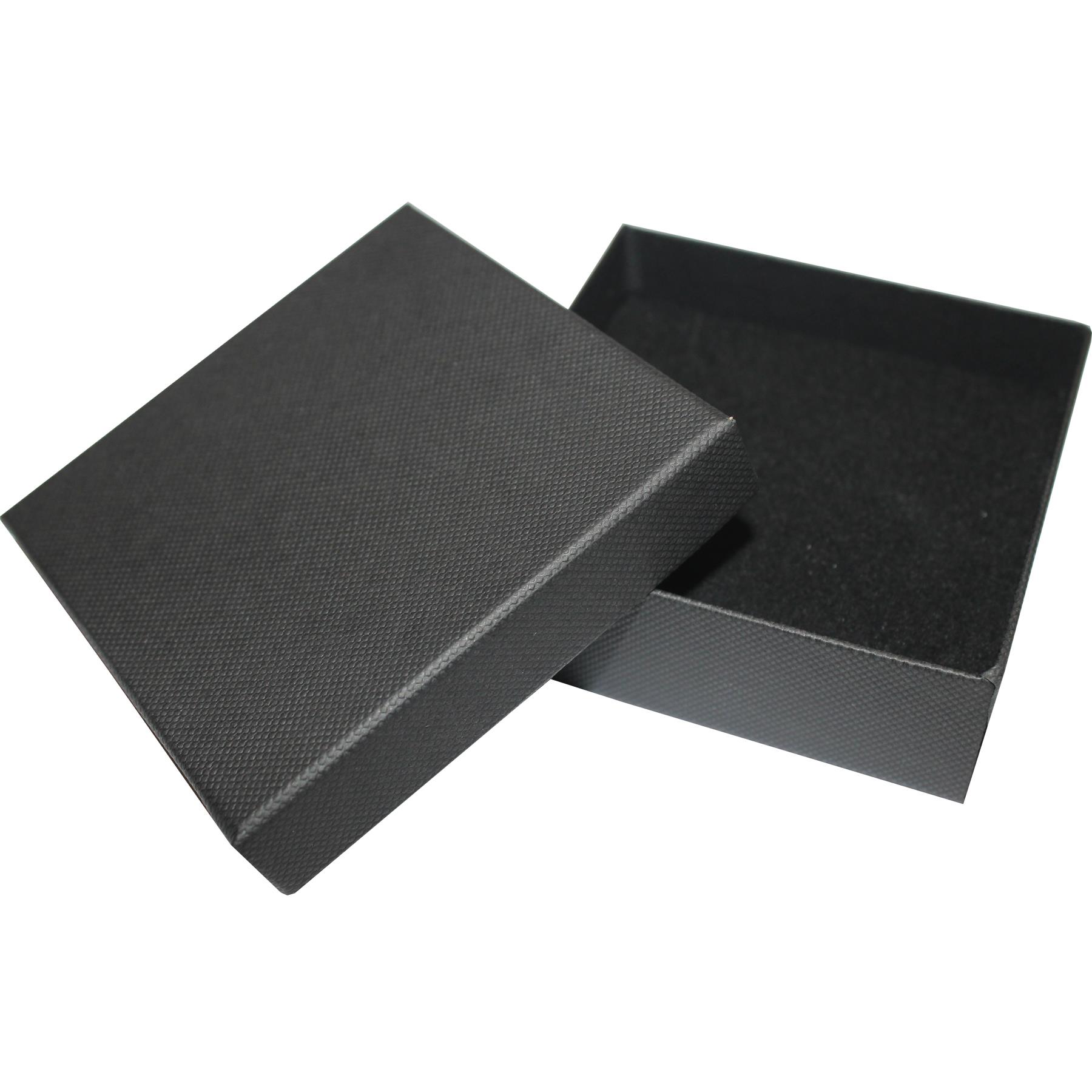Pack of 2 Jewellery Boxes - Necklace, Earring, Bracelet - Black 9cm x 9cm x 2cm