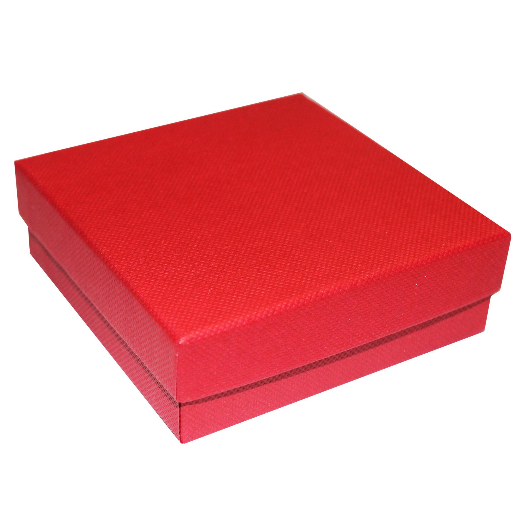 Pack of 2 Jewellery Boxes - Necklace, Earring, Bracelet - Red 9cm x 9cm