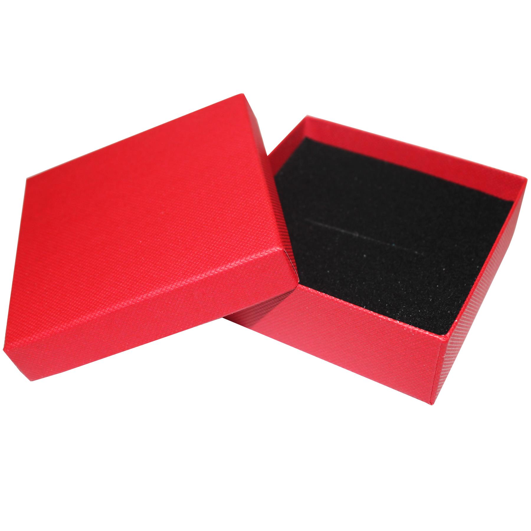 Pack of 2 Jewellery Boxes - Necklace, Earring, Bracelet - Red 9cm x 9cm