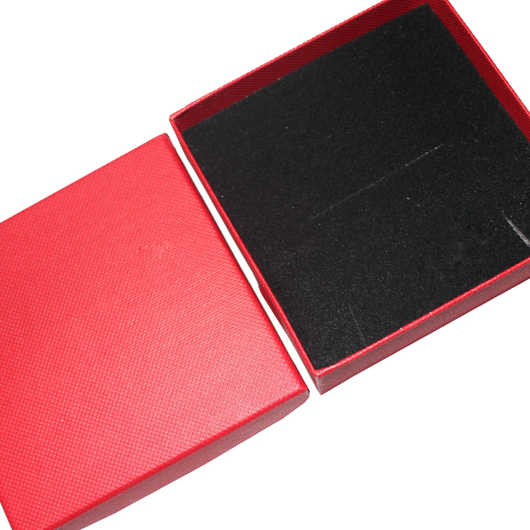 Pack of 2 Jewellery Boxes - Necklace, Earring, Bracelet - Red 9cm x 9cm