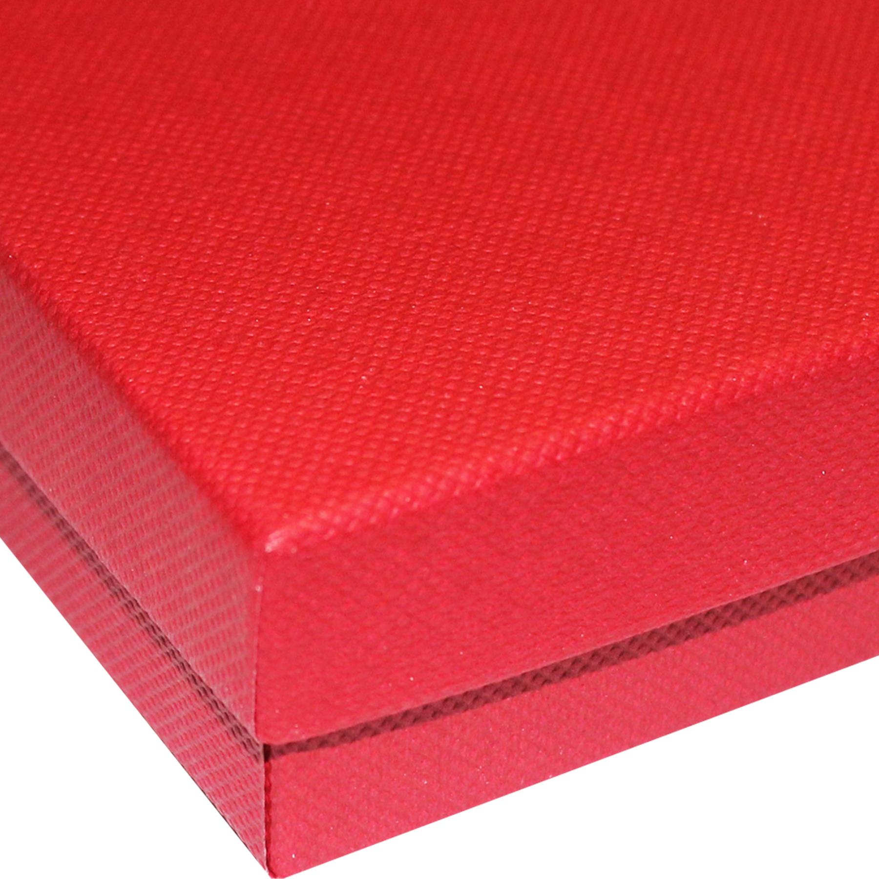 Pack of 2 Jewellery Boxes - Necklace, Earring, Bracelet - Red 9cm x 9cm