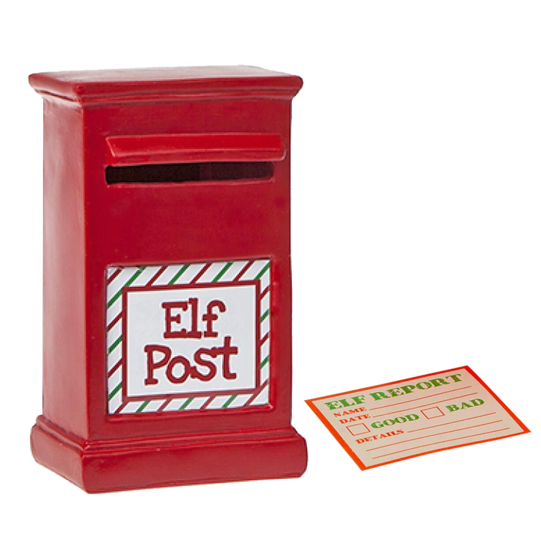 Christmas Elf Post Box with Report Card Elf Behavin' Badly Accessories