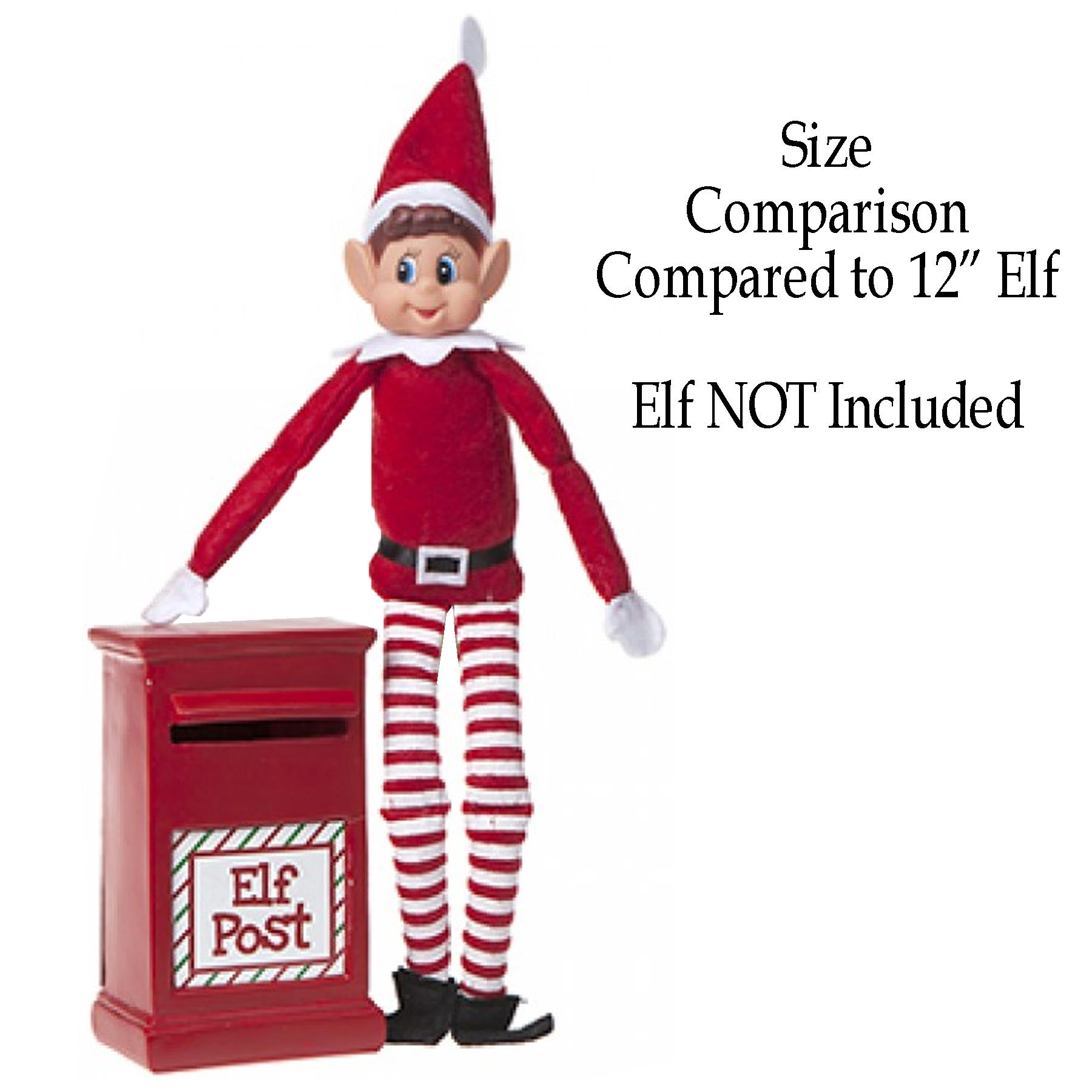 Christmas Elf Post Box with Report Card Elf Behavin' Badly Accessories