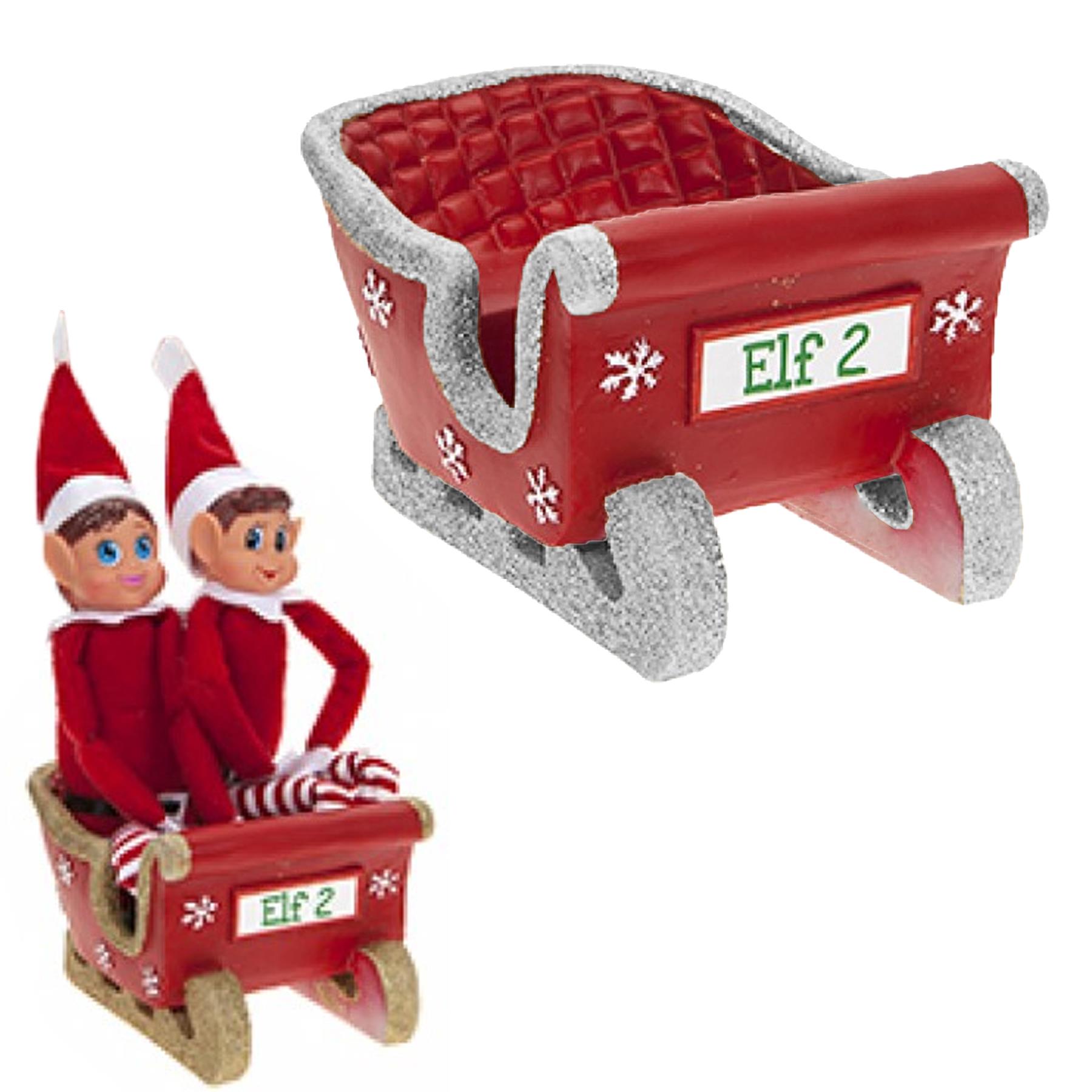 Christmas Elf Double Sleigh Polystone Elf Behavin' Badly Accessories
