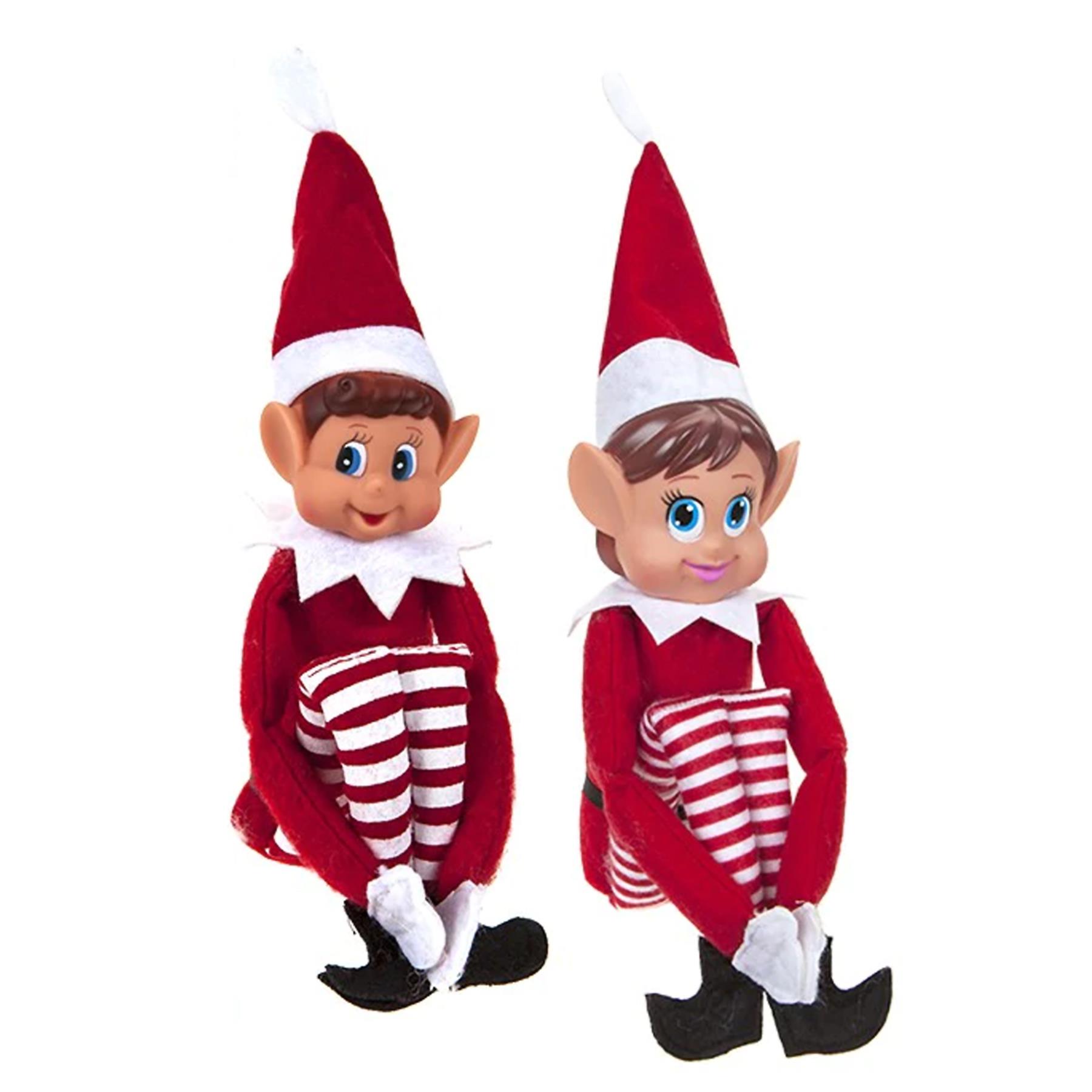 Christmas 2 Pack 12 inch Elf Dolls - Elf Behavin' Badly Elves