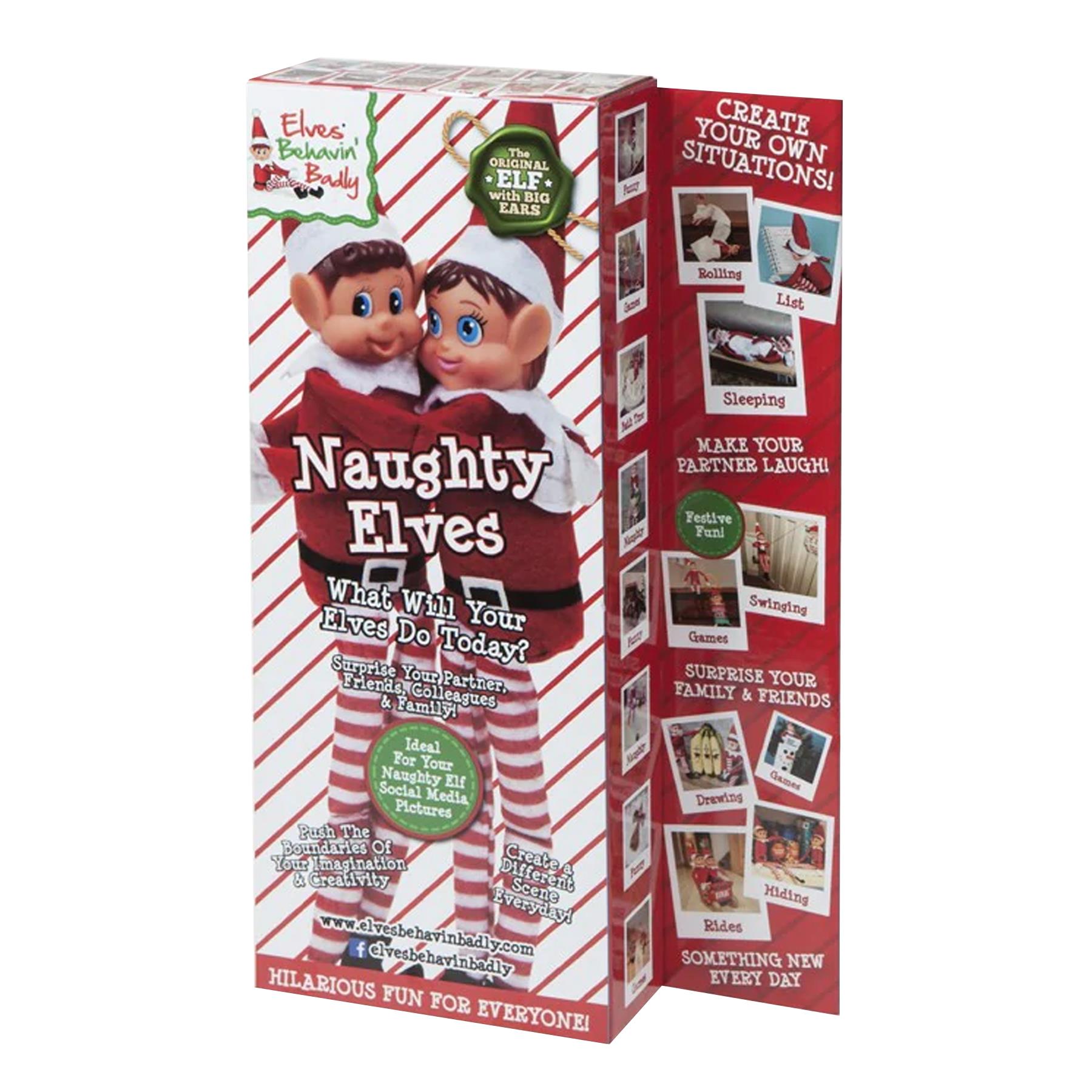 image430375716-1.jpg Christmas 2 Pack 12 inch Elf Dolls - Elf Behavin' Badly Elves