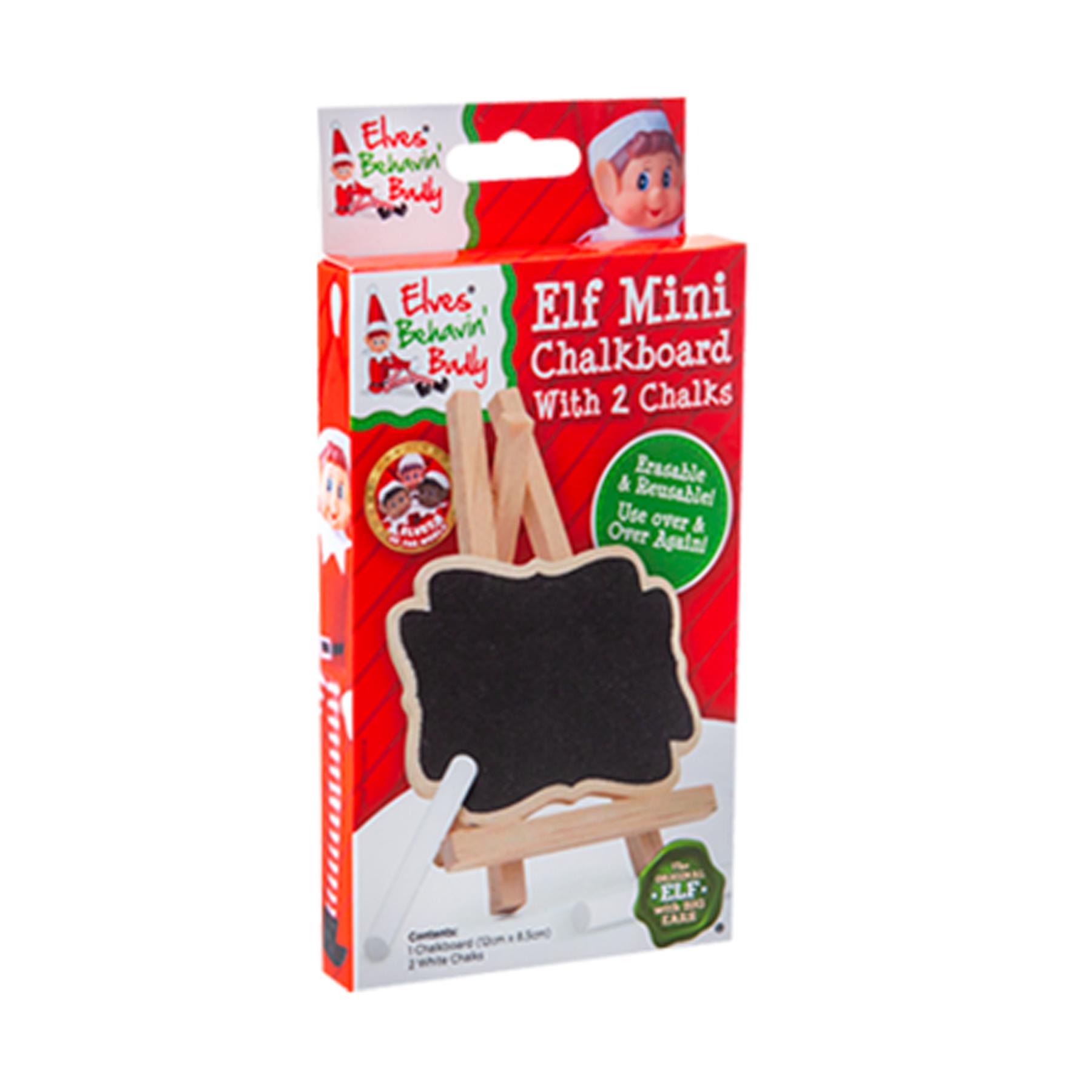 Christmas Elf Behavin' Badly Elf Accessories - Elf Mini Chalkboard and Chalk