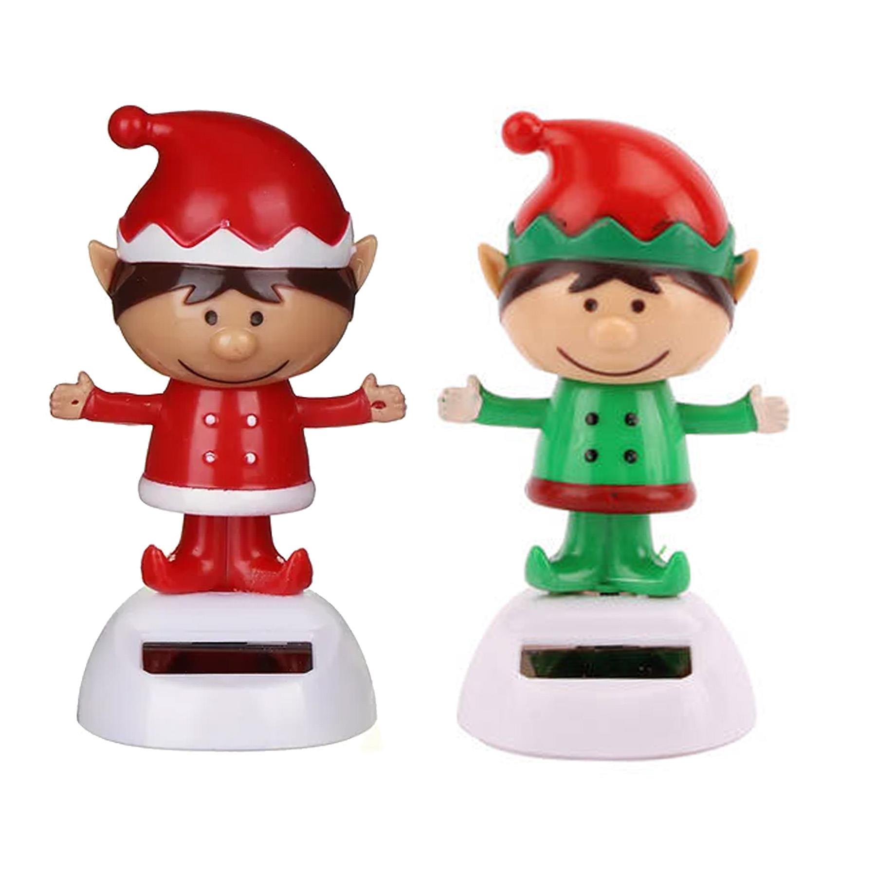 Christmas Elf Behavin' Badly Fun Novelty Stocking Filler - Solar Powered Wobbling Elf