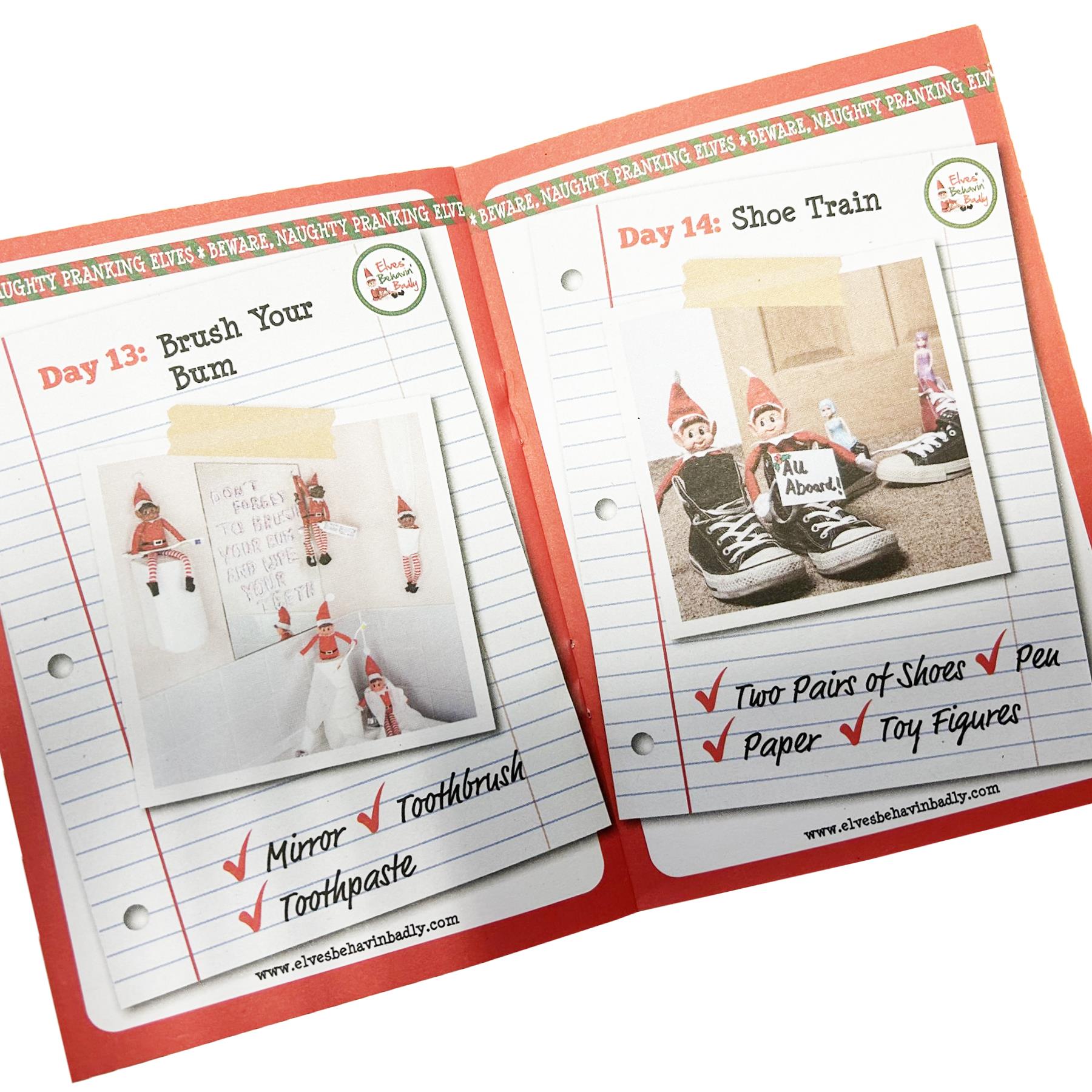 Elf Christmas Game 24 Days of Pranking Book Fun Stocking Filler Idea