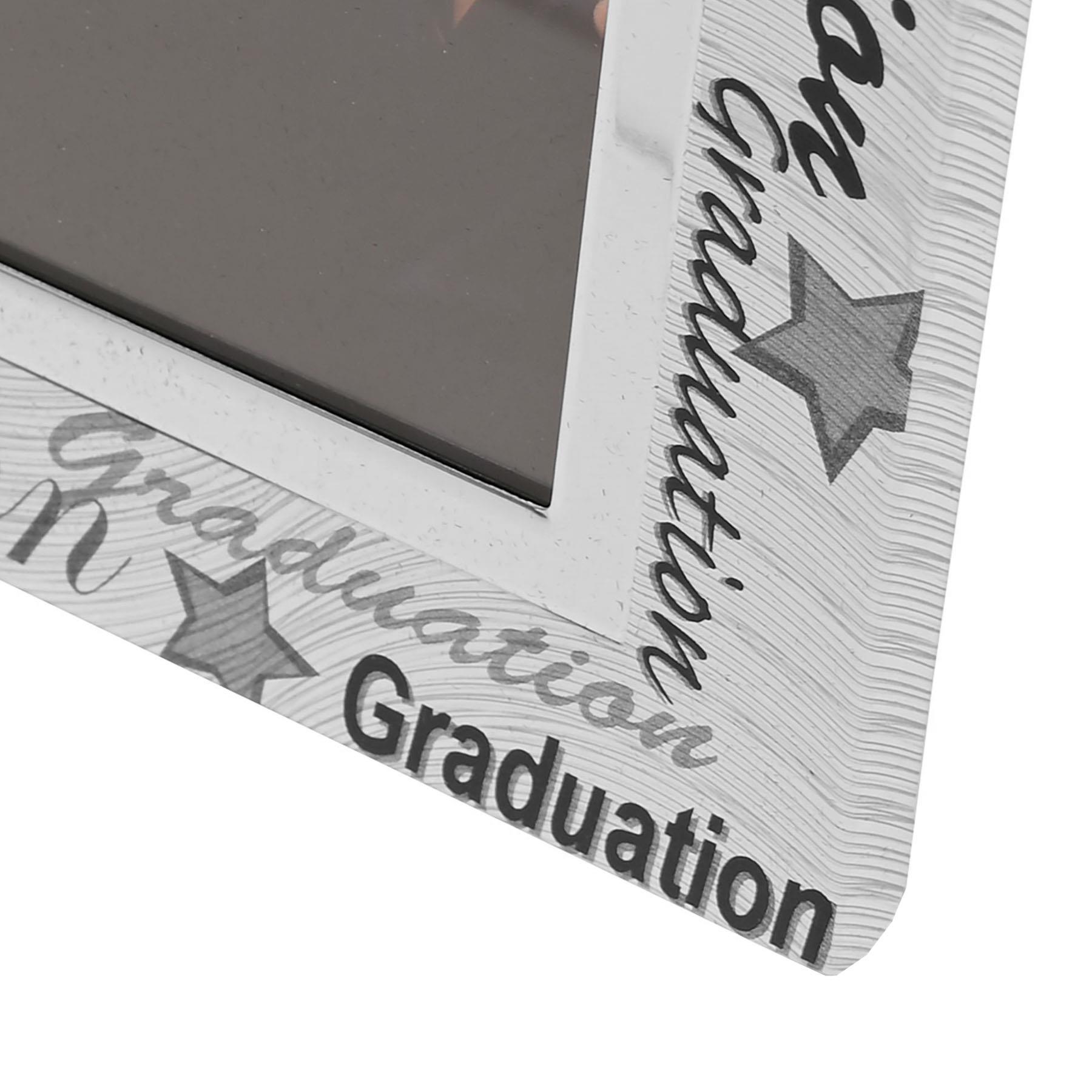Silver 6'x4' Photo Frame with Black Script - Graduation FA15646