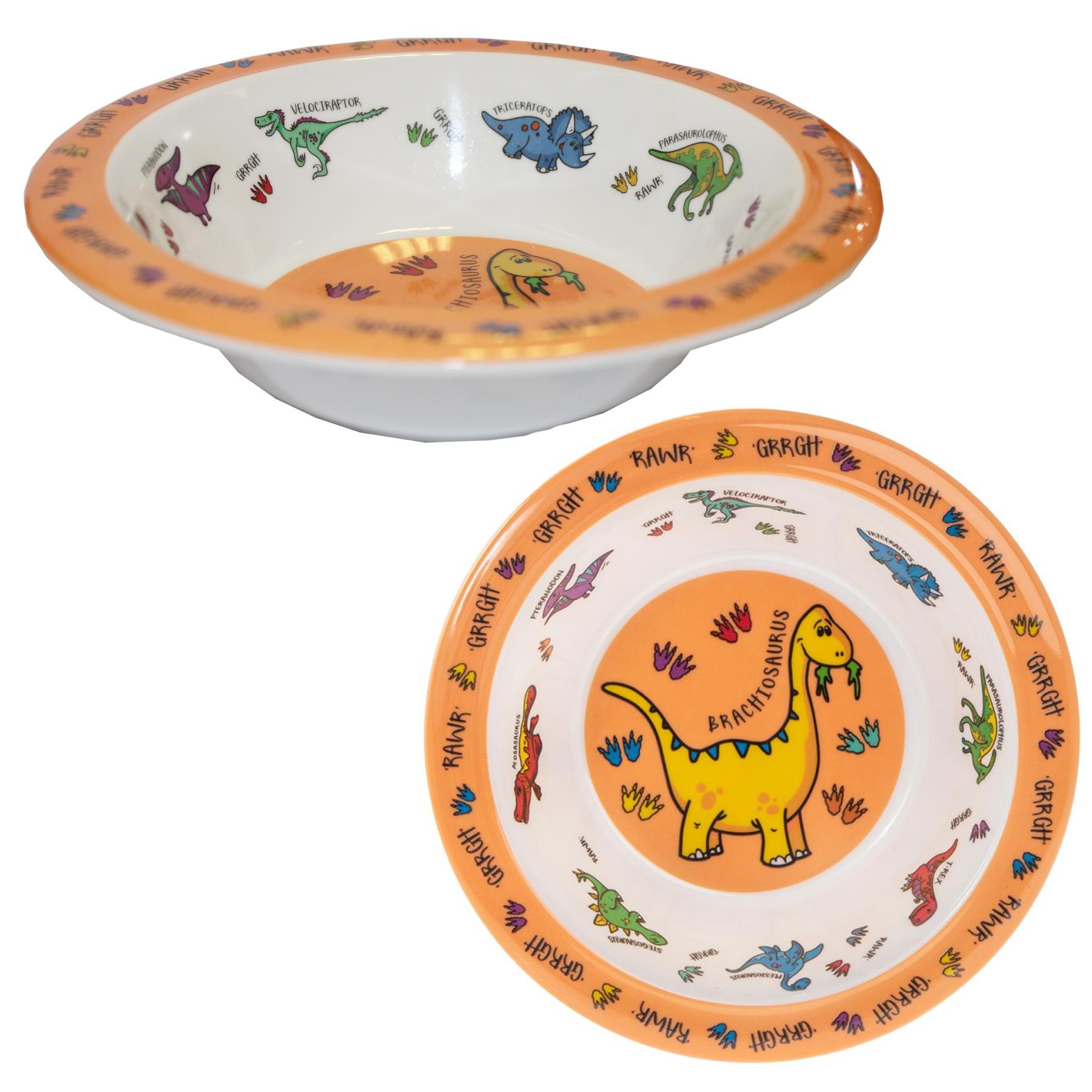 Dinosaur Bowl Children's Tableware Dining Melamine