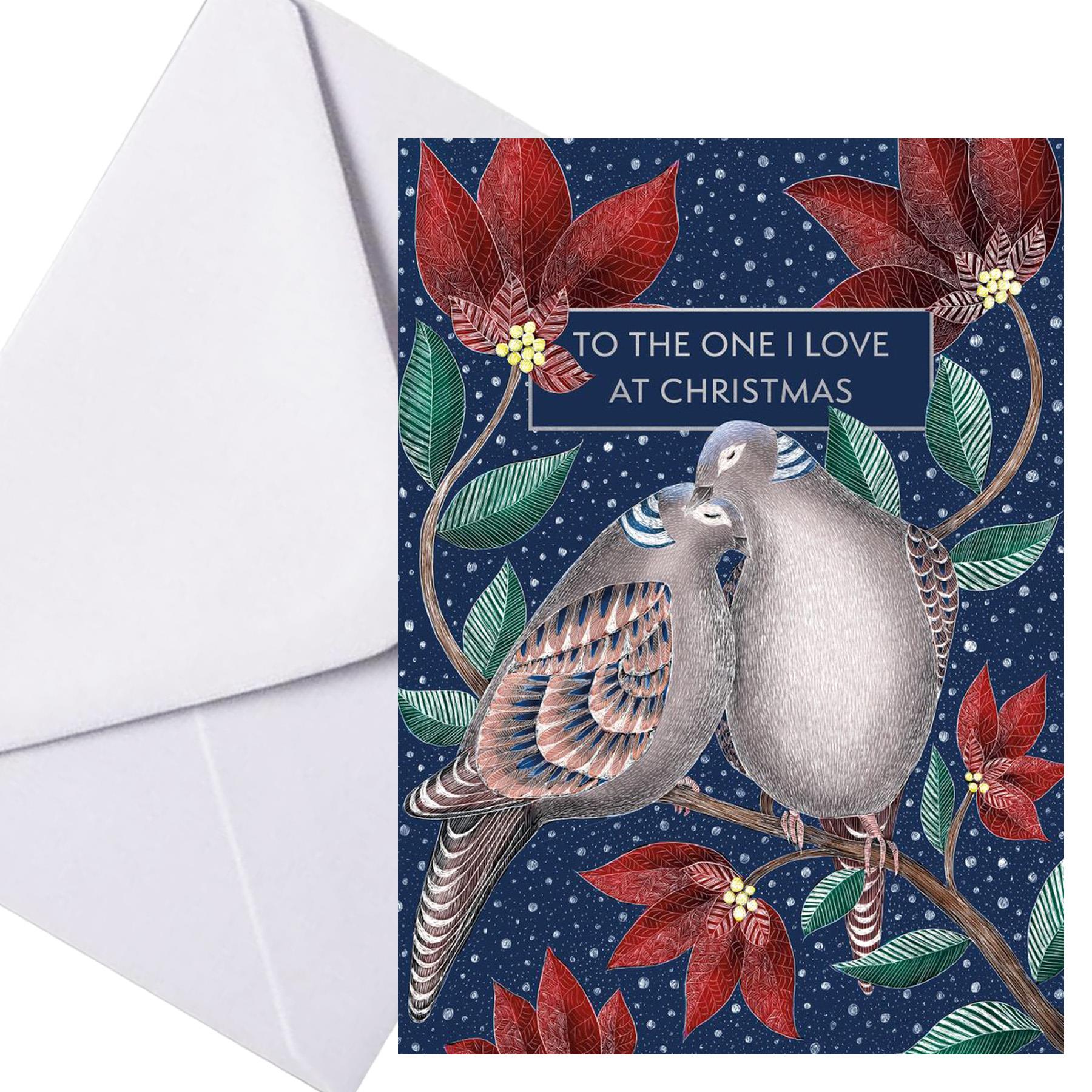 Christmas Card by Museums and Galleries "One I Love" Two Turtle Doves
