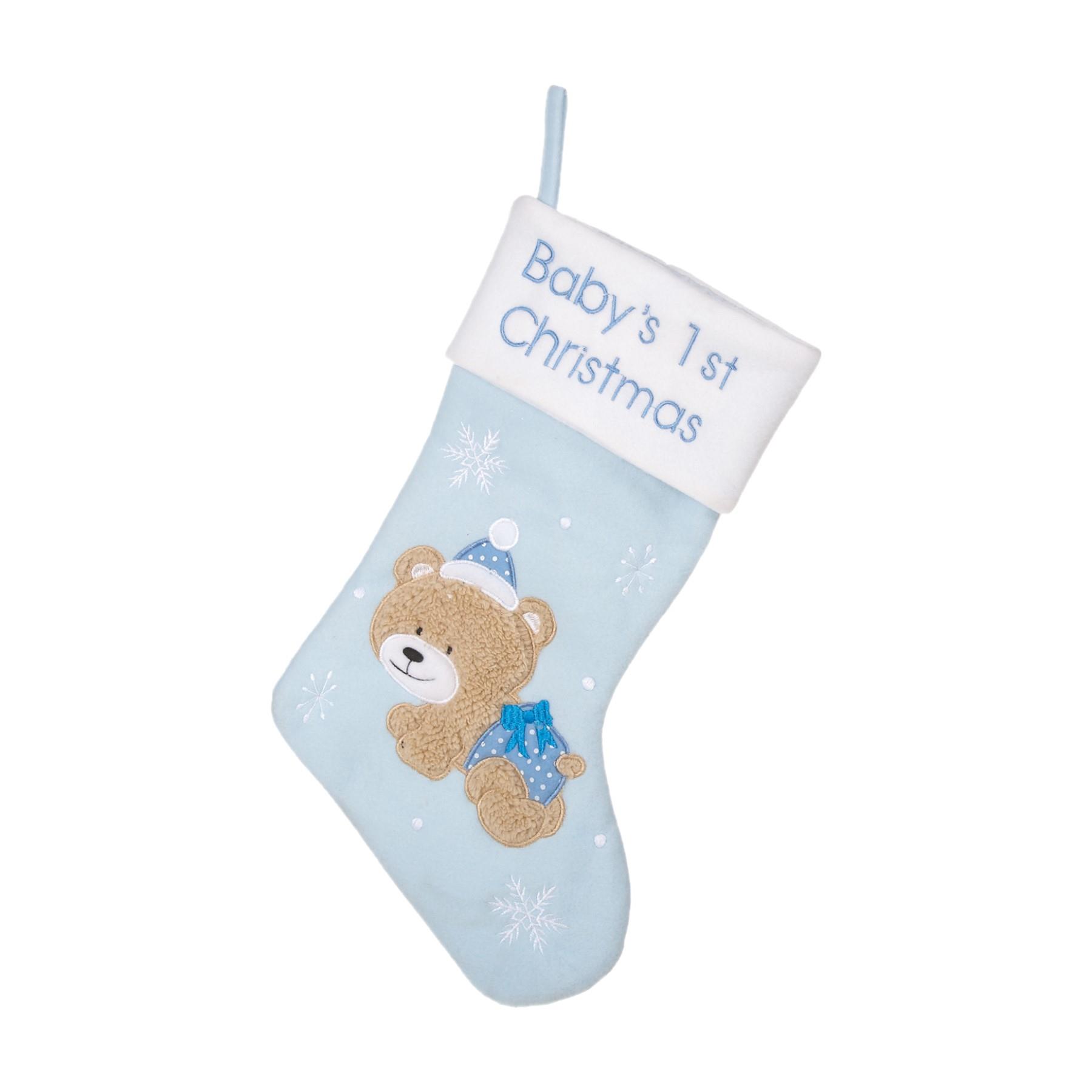 Baby's 1st Christmas Stocking 45cm - Blue