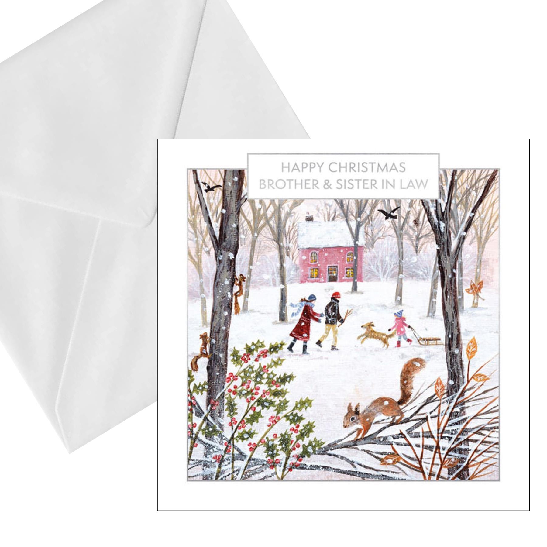 Christmas Card by Museums and Galleries Brother and Sister in Law Festive Walk