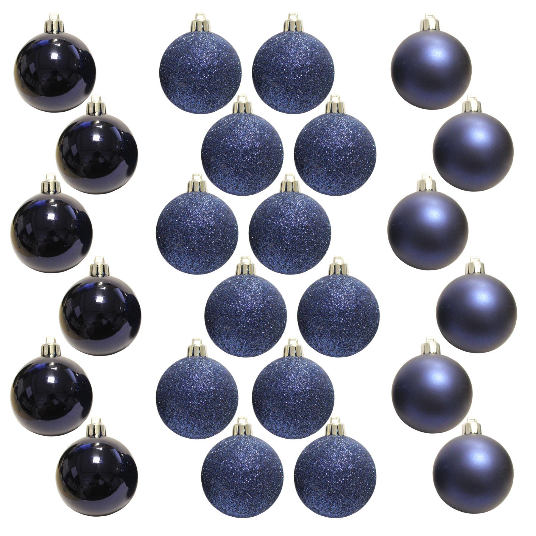 image436585519.jpg Christmas Shatterproof Baubles 24 Pack 60mm Tree Decoration Midnight Blue
