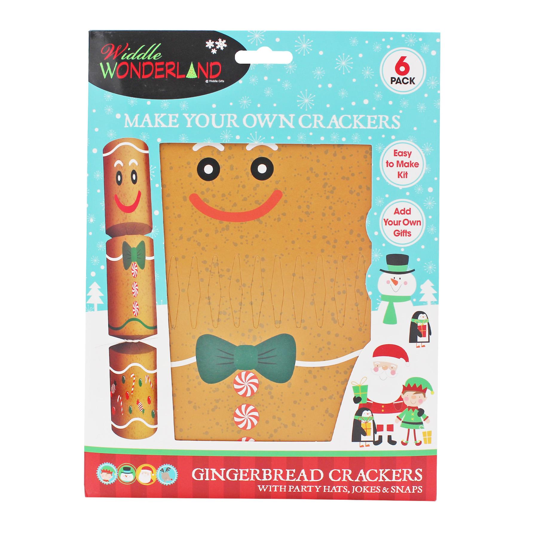 Christmas Cracker Kit 6 Pack Make your Own - Gingerbread Man