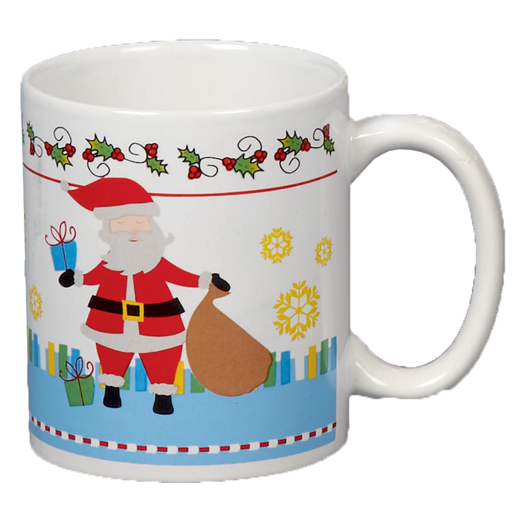 Christmas Mug Ceramic Tea Coffee Hot Chocolate - Novelty Santa Design