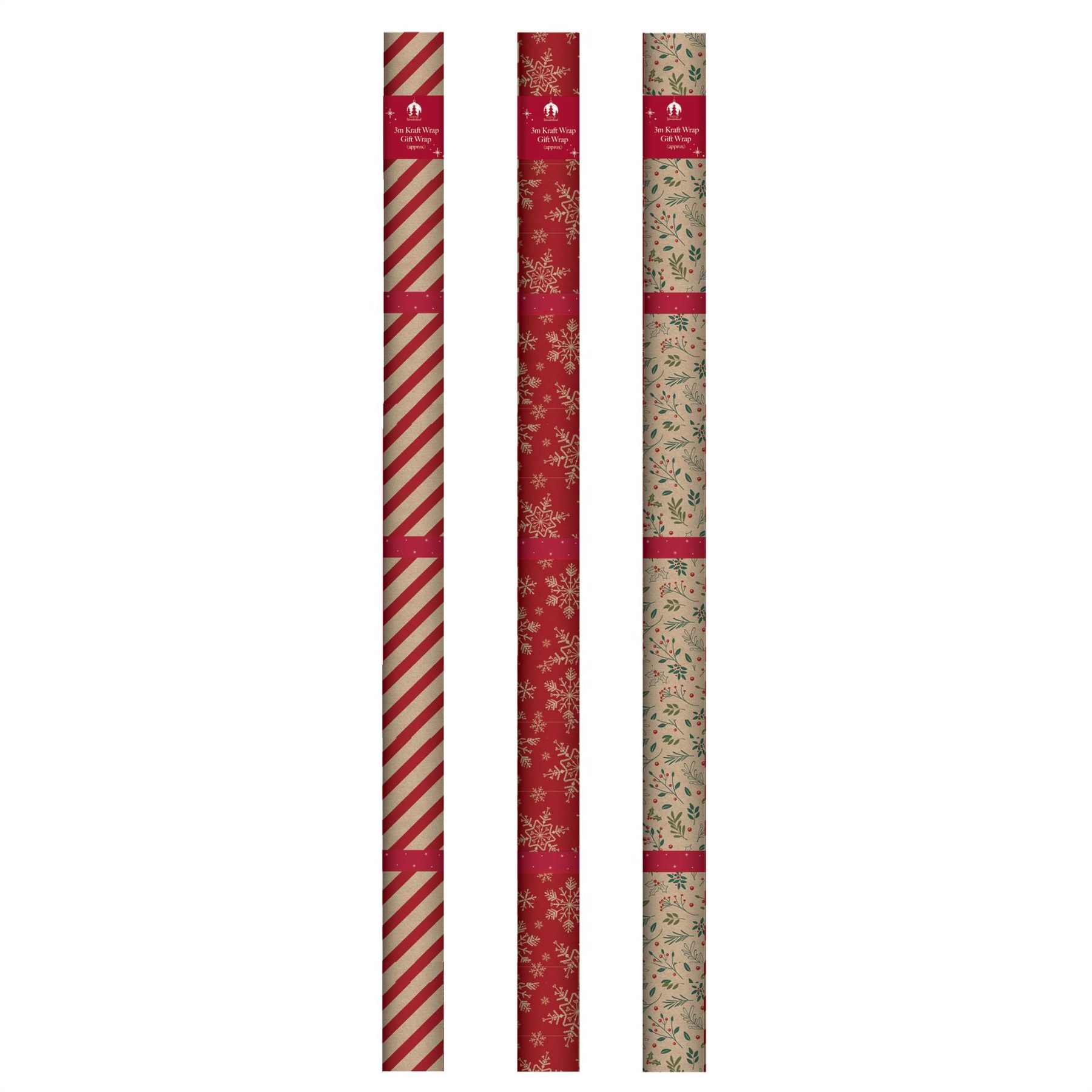 image436672411.jpg Christmas Wrapping Paper Rolls Kraft Gift Wrap 9 Metres Eco-friendly Recyclable