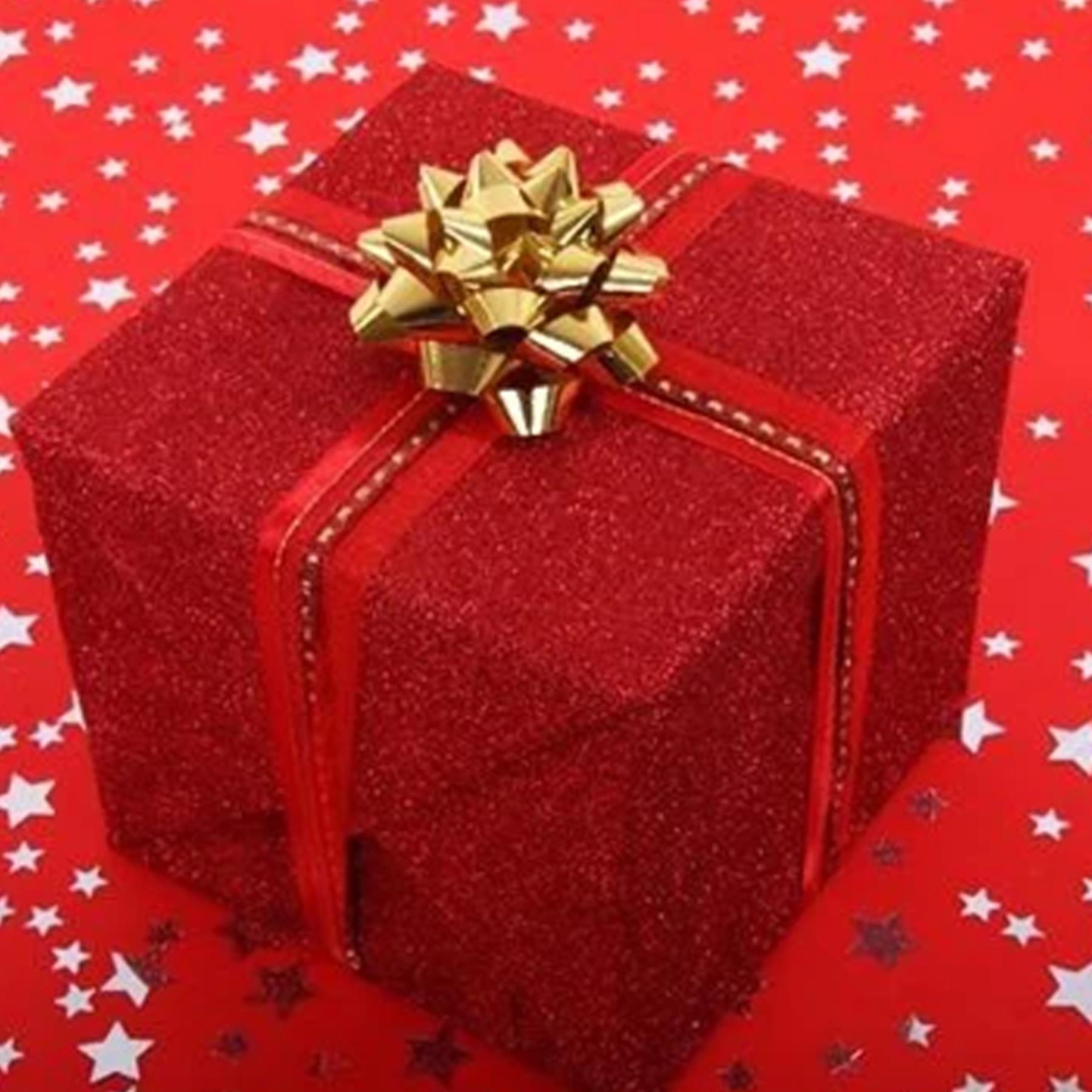 Christmas Gift Wrap Foil Bows 20 Pack 5cm Self Adhesive - Gold