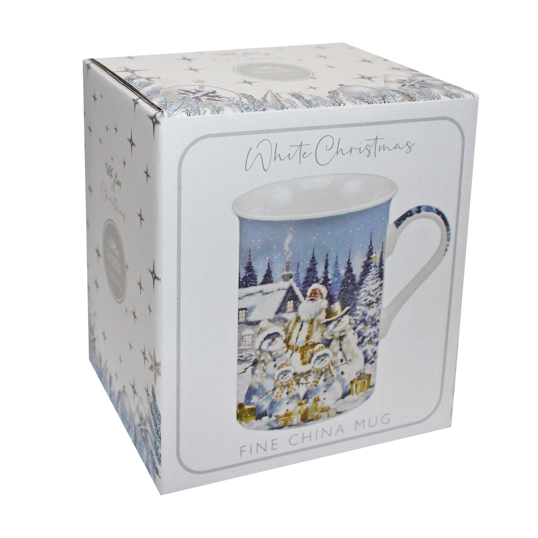 Christmas Mug Fine China Tableware Gift Boxed - Santa and Snowman