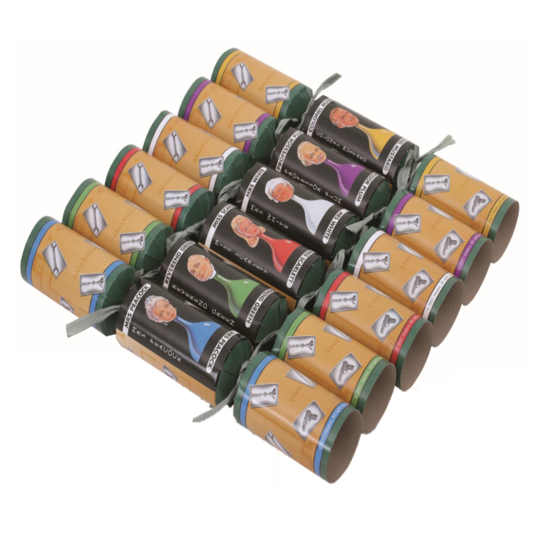 6 Pack Game Christmas Crackers Cluedo Family Fun
