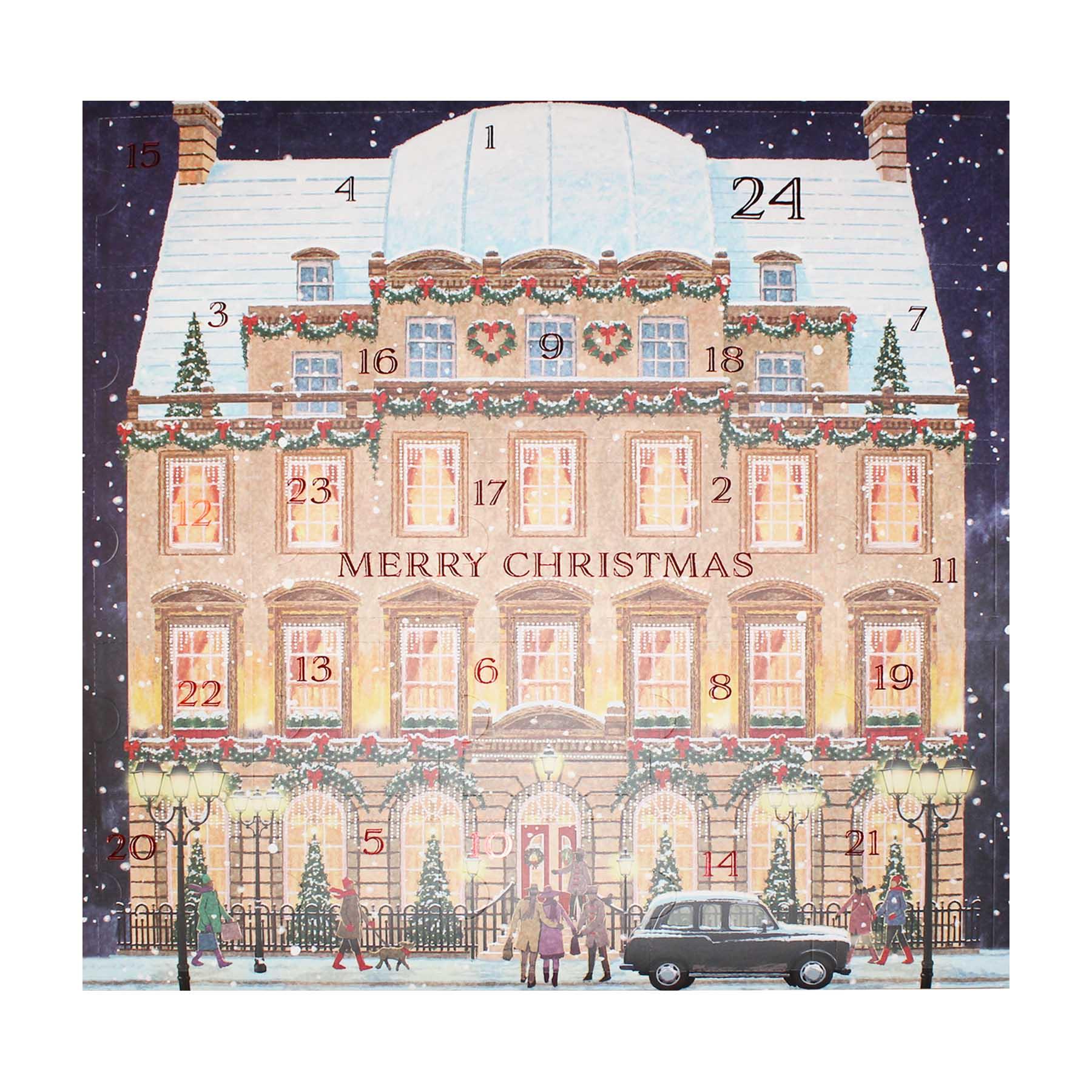 Christmas Advent Calendar to Fill Yourself 39cm x 39cm Add your own Gifts -Festive Hotel