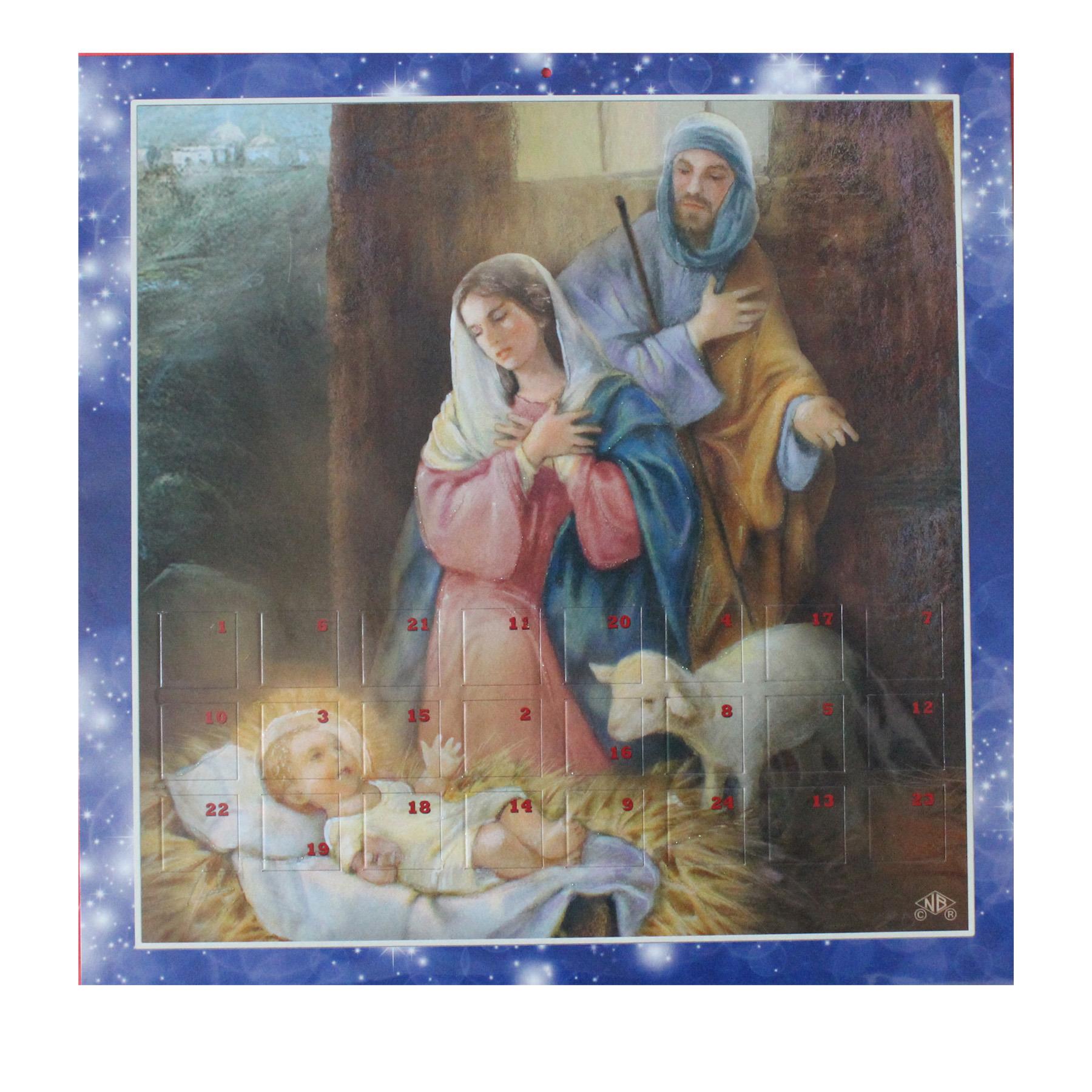 Christmas Countdown Advent Calendar Nativity - 24 Windows - Design 3