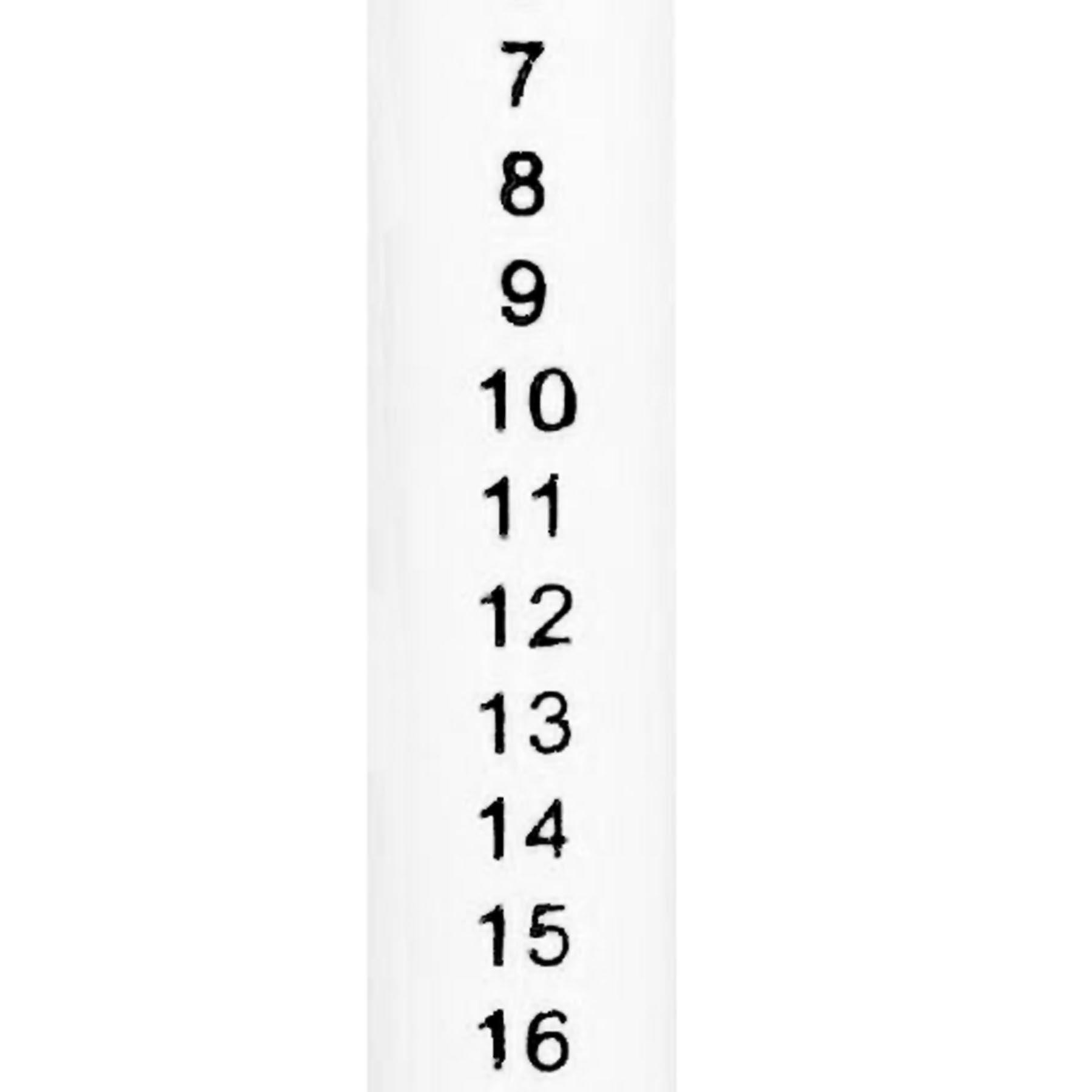 25cm Christmas Countdown Advent Candle Wax - White