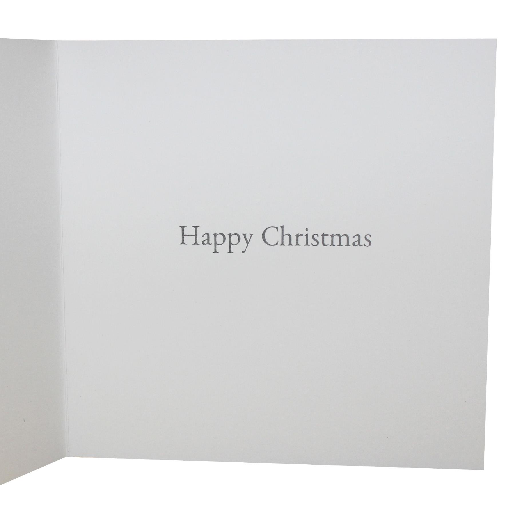 Pack of 10 Christmas Cards Square 14cm x 14cm with Envelopes - Deer / Robin