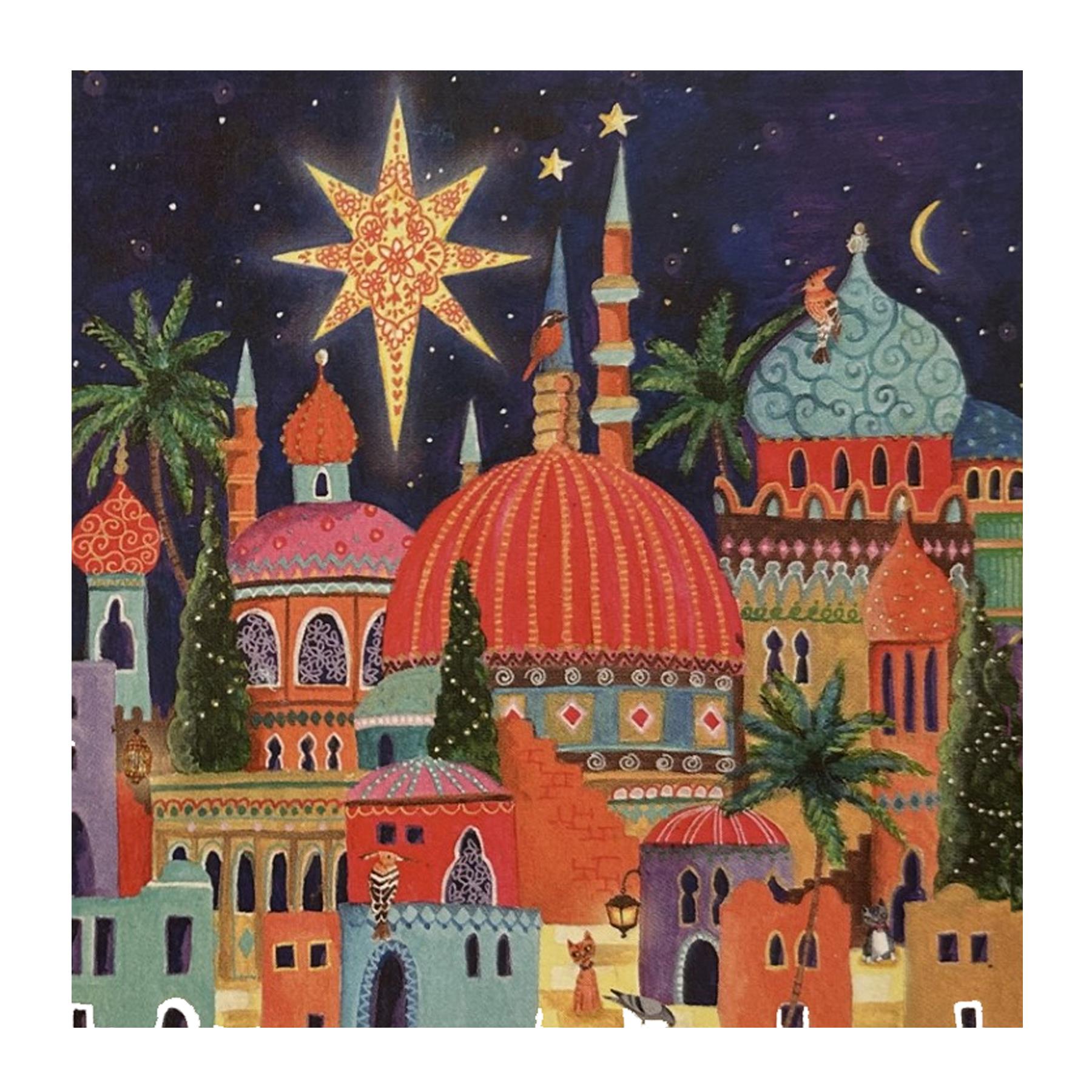 Box of 12 Christmas Cards 2 Designs Recyclable - Star of Bethlehem