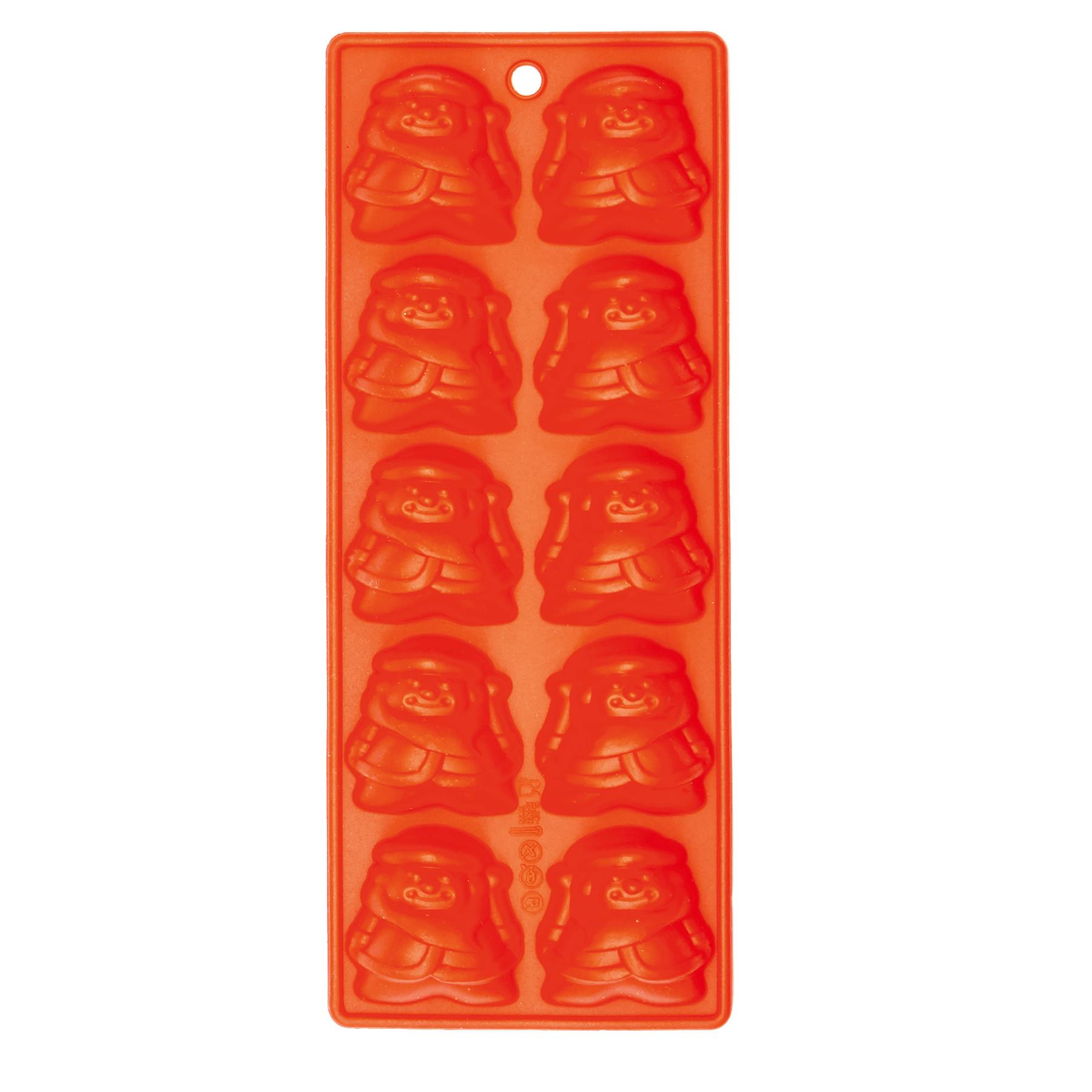 Christmas Santa Silicone Mould 10 Section Ice Cube Cakes Chocolates Reusable